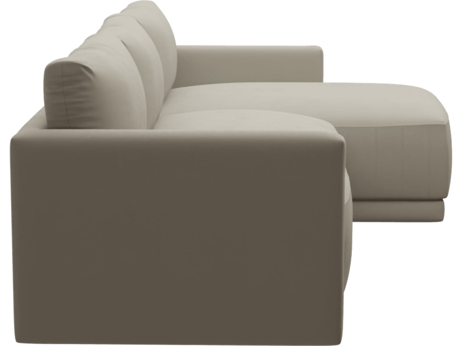 Haven Plaza Natural Chaise Sofa - 3 Seater color Plaza Natural
