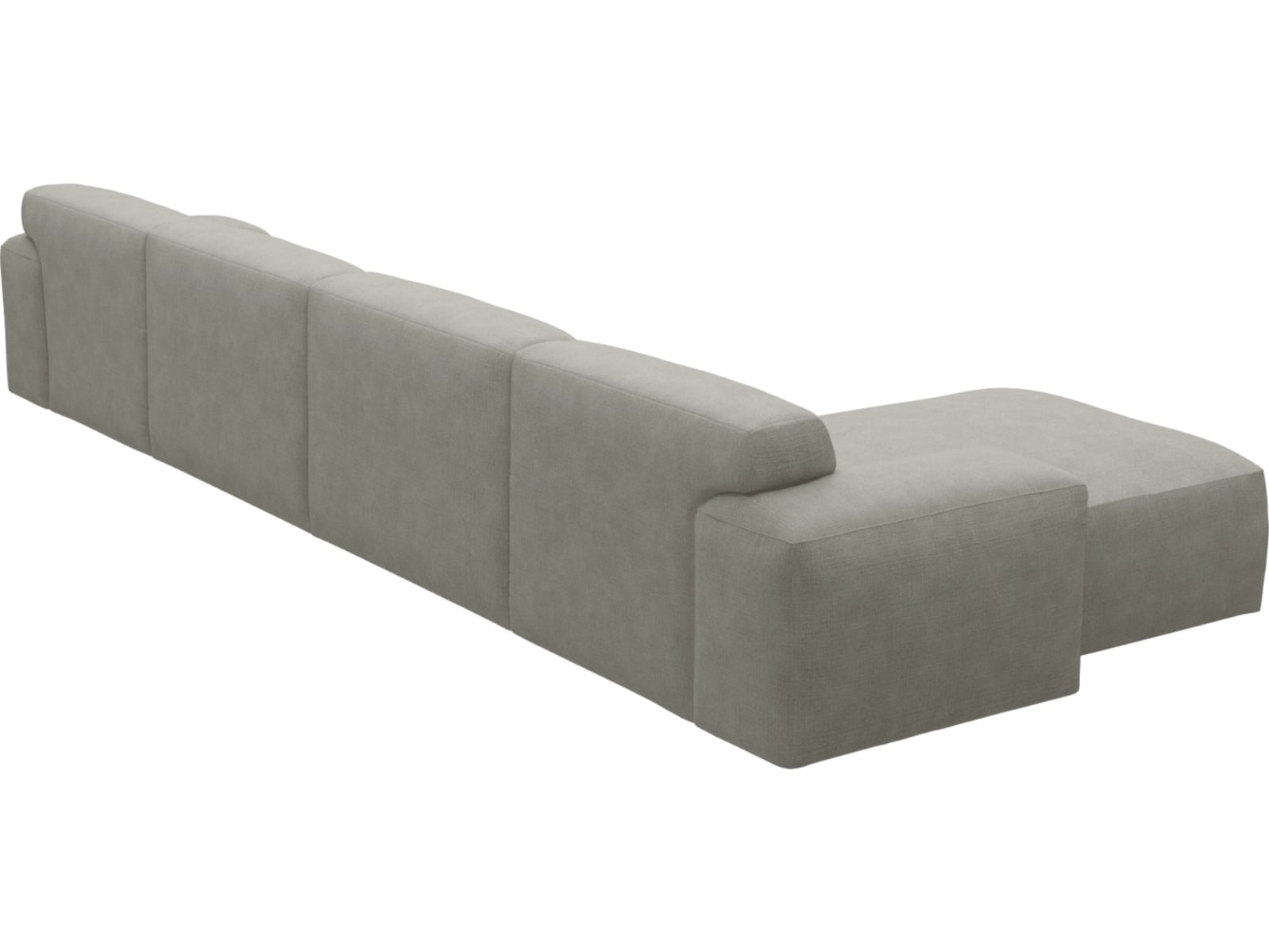 Copenhagen Toorak Pebble Chaise Sofa - 4 Seater color Toorak Pebble