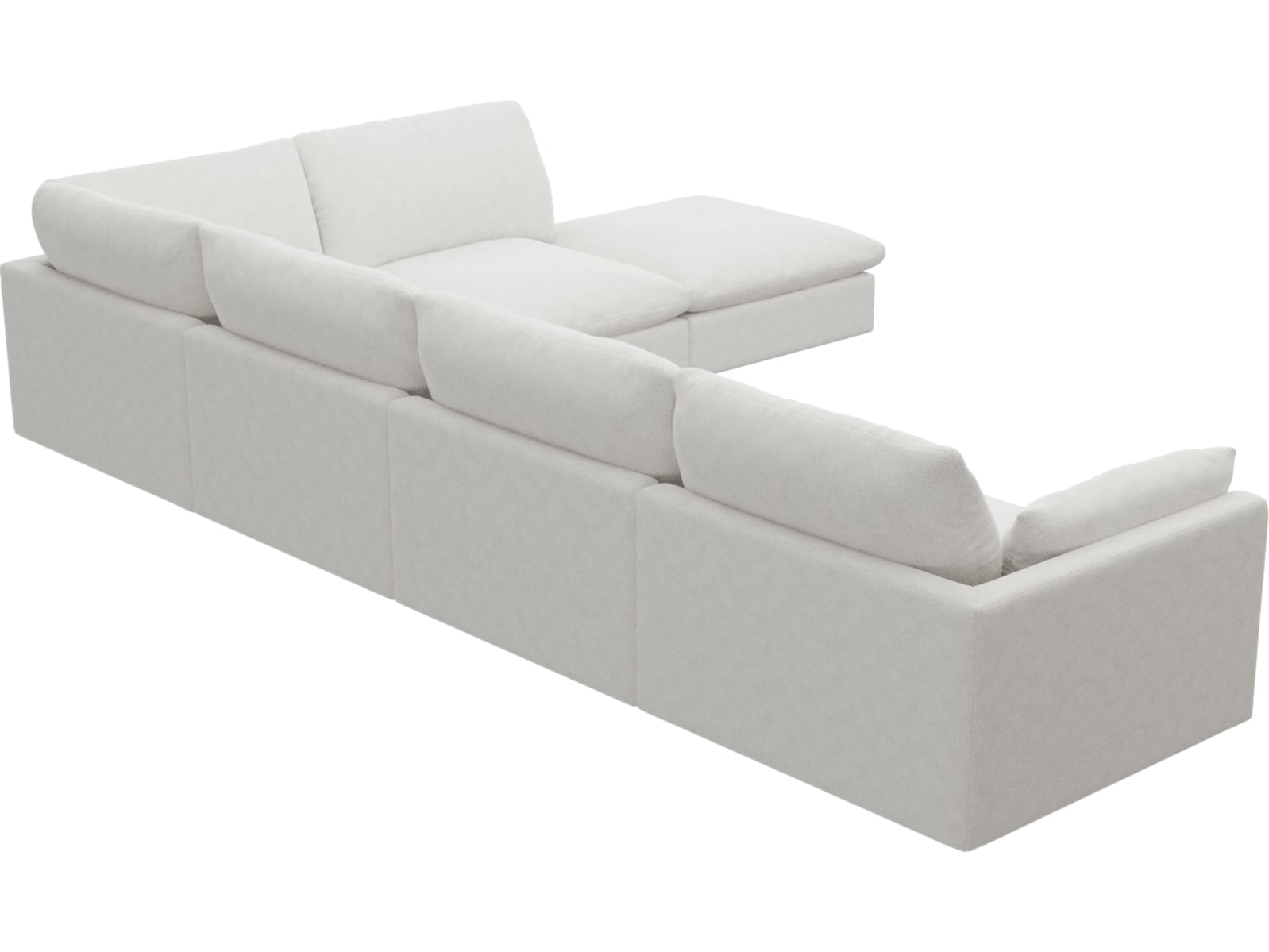 Willow Noa Fog Modular Sofa - 6 Seater RAF Terminal color Noa Fog