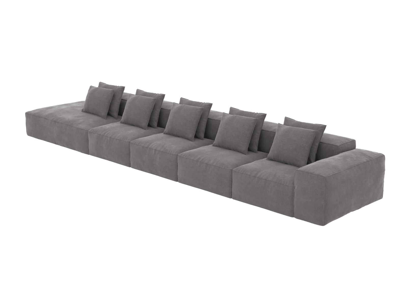 Riley Tribute Storm 6 Seater Terminal Left Modular Sofa color Tribute Storm