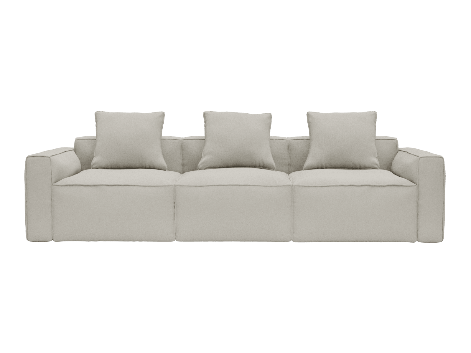 Riley Apt View Cream Sofa - 3 Seater color View Cream
