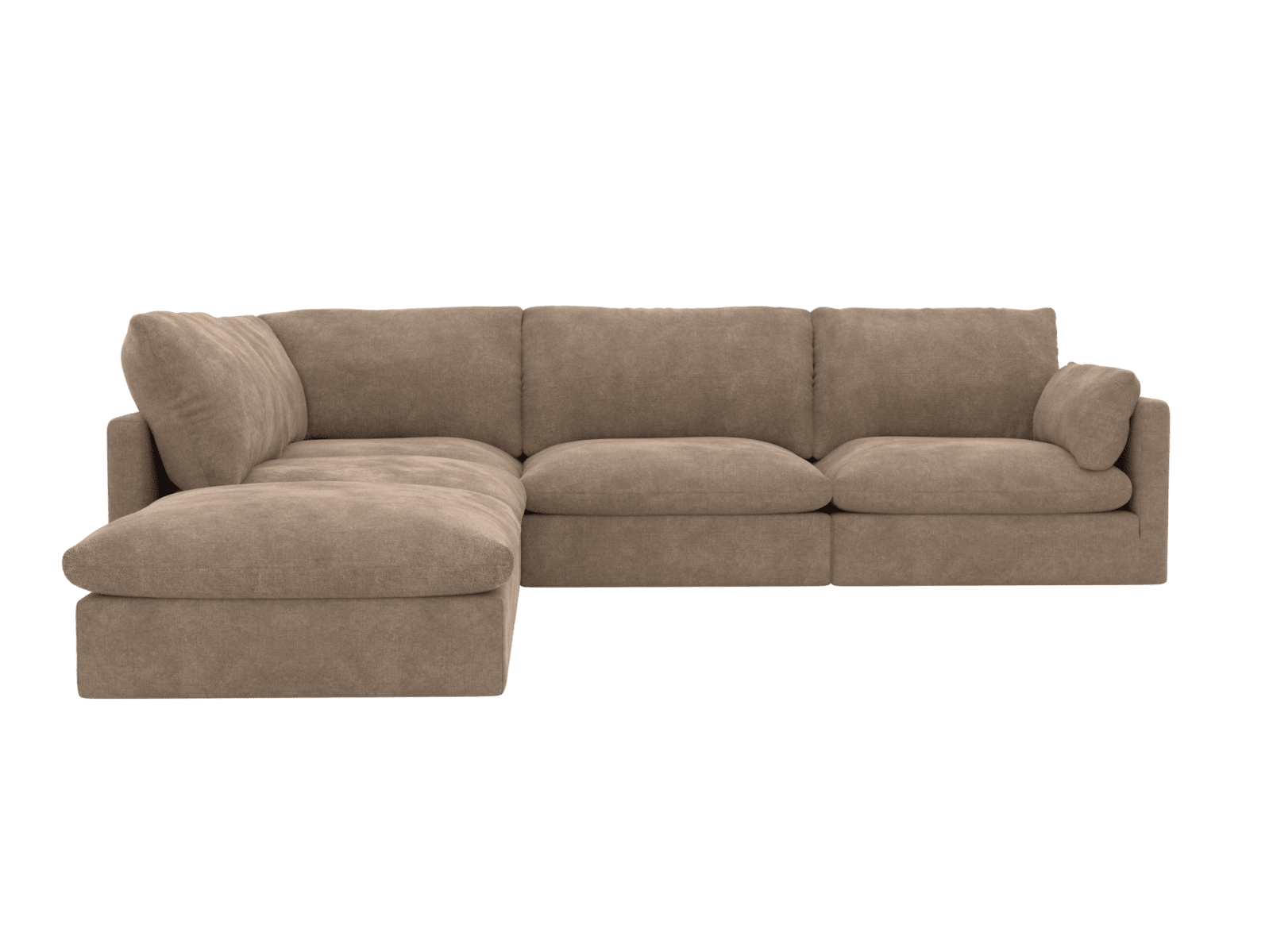 Willow Tribute Walnut Modular Sofa LAF Terminal - 5 Seater color Tribute Walnut