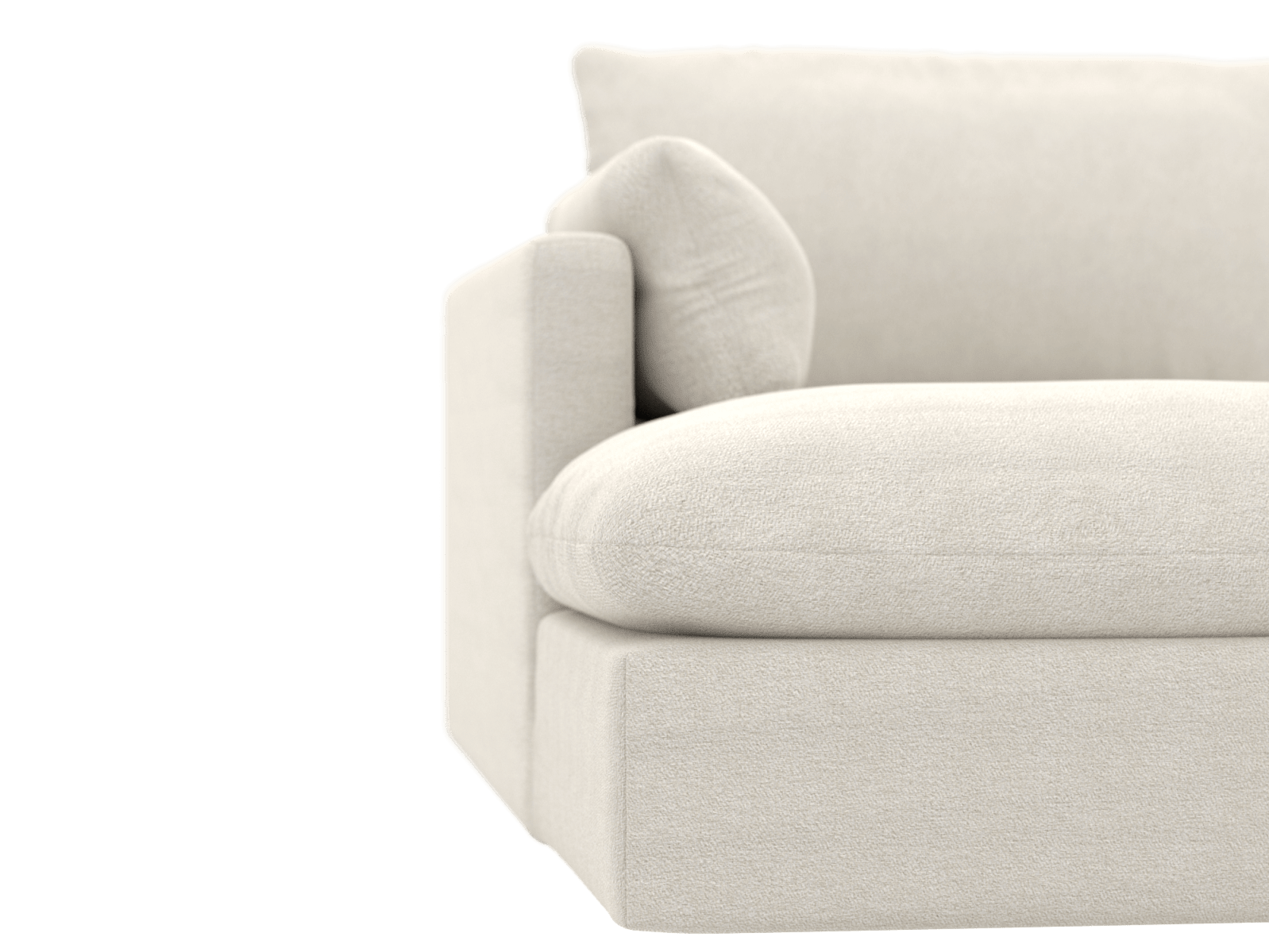 Willow California Ivory Chaise Left Arm Facing Sofa Module color California Ivory