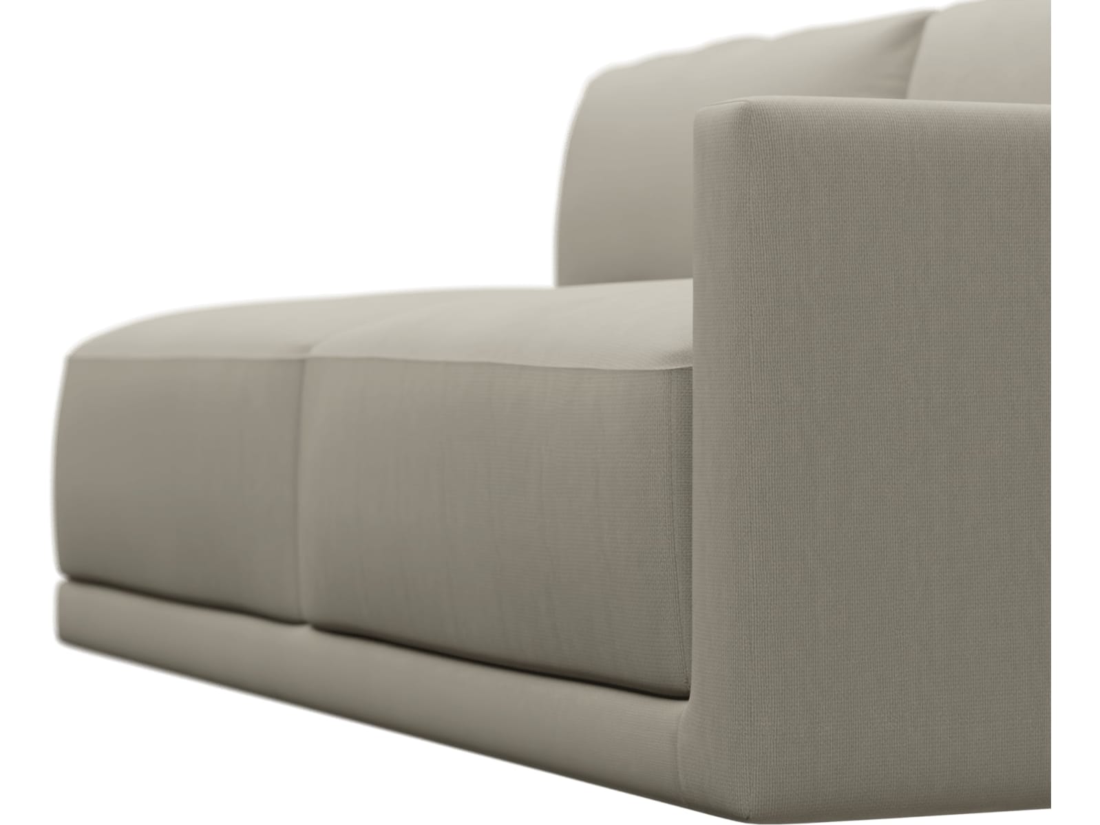 Haven Plaza Natural Right Arm Facing 3 Seater Sofa Module color Plaza Natural