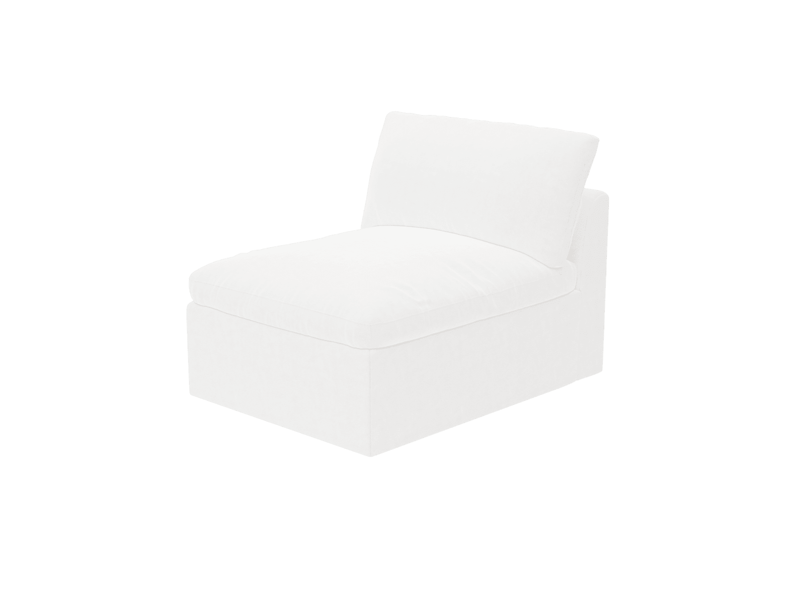 Retreat Muse Frost Armless Sofa Module color Muse Frost
