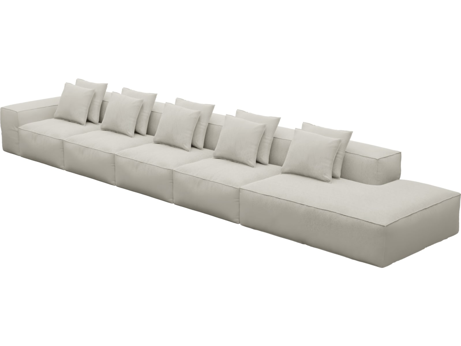 Riley Noa Desert Modular Sofa - 1x Arm, 4x Armless, 1x Right Terminal color Noa Desert