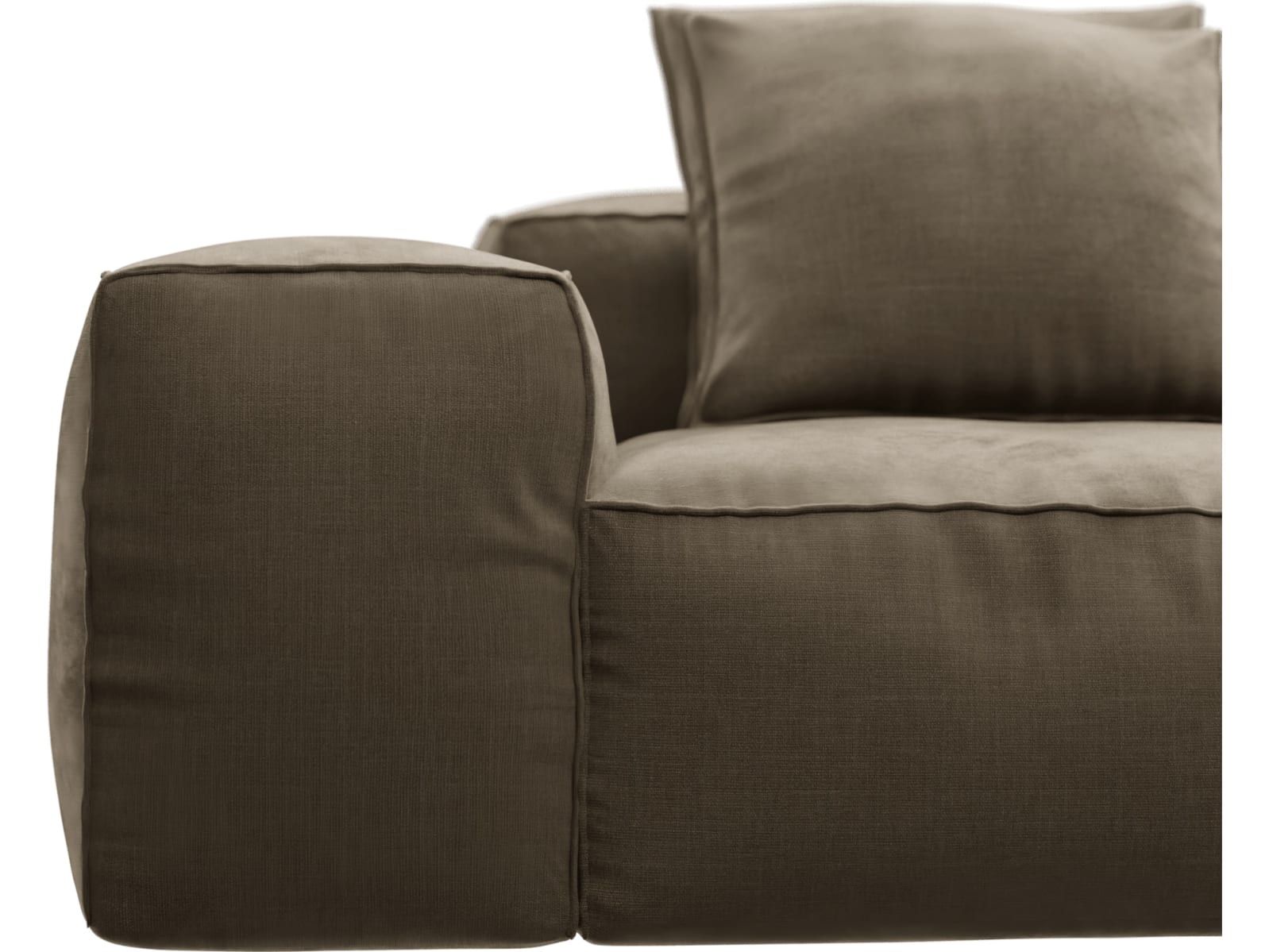 Riley Tribute Walnut Modular Sofa - 1x Arm, 2x Armless, 1x Right Terminal color Tribute Walnut