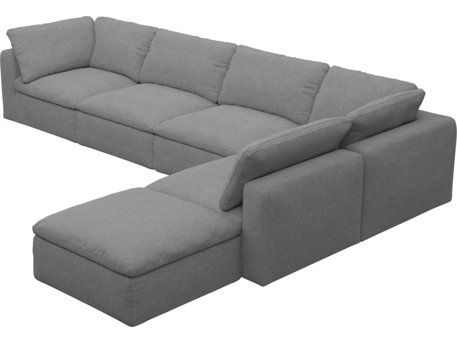 Cloud Deep California Slate Modular Sofa - 6 Piece color California Slate