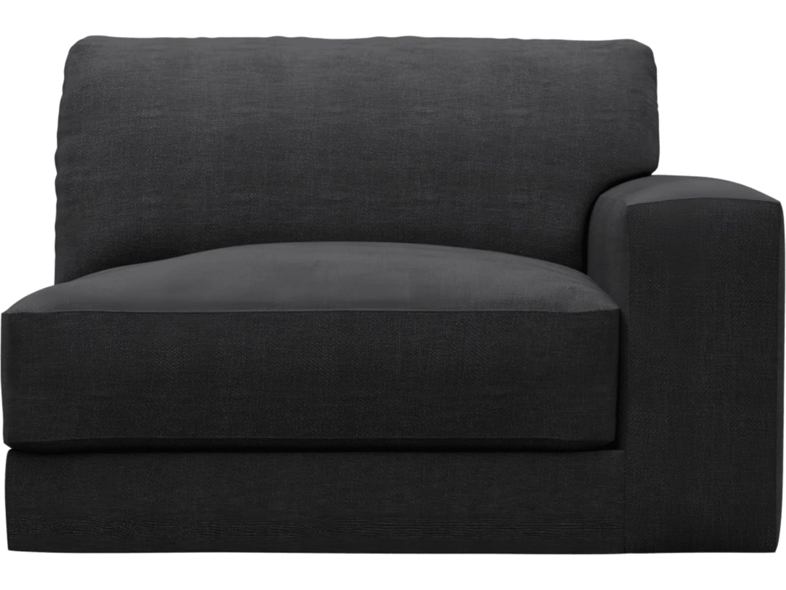 Monica Plaza Flint Grey Right Arm Facing Chair Module color Plaza Flint Grey