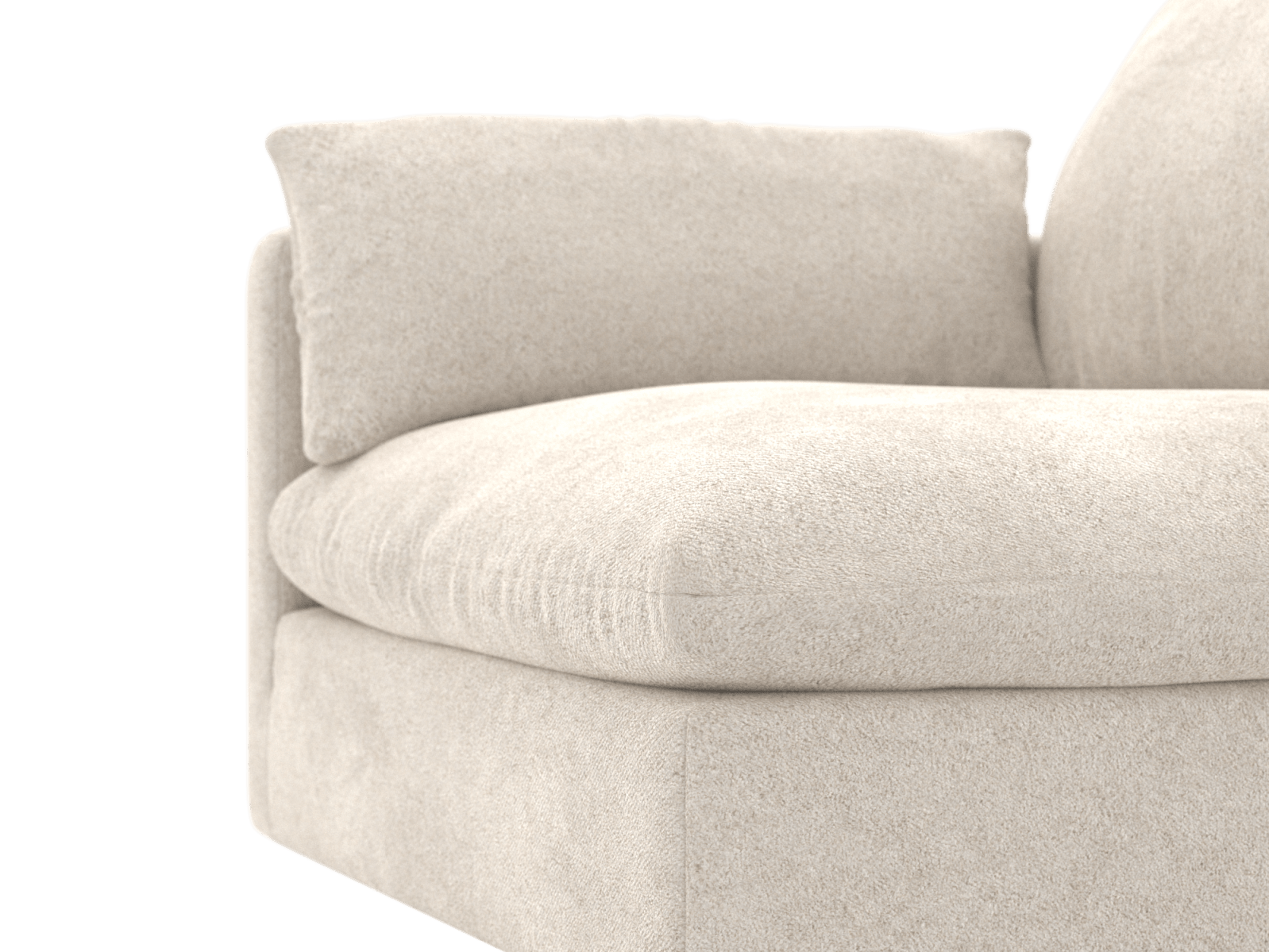 Willow Avon Mineral 1 Seat Left Arm Facing Sofa Module color Avon Mineral
