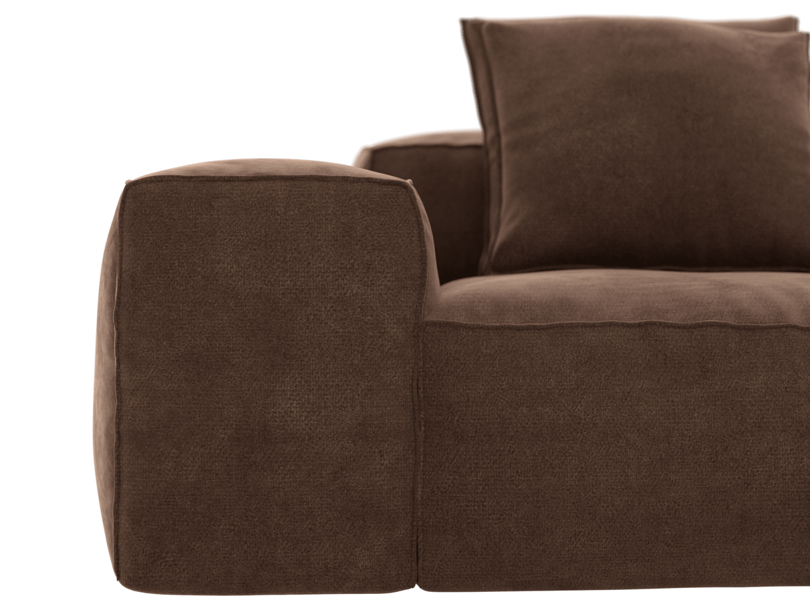 Riley Muse Chocolate Modular Sofa - 2 Seater color Muse Chocolate