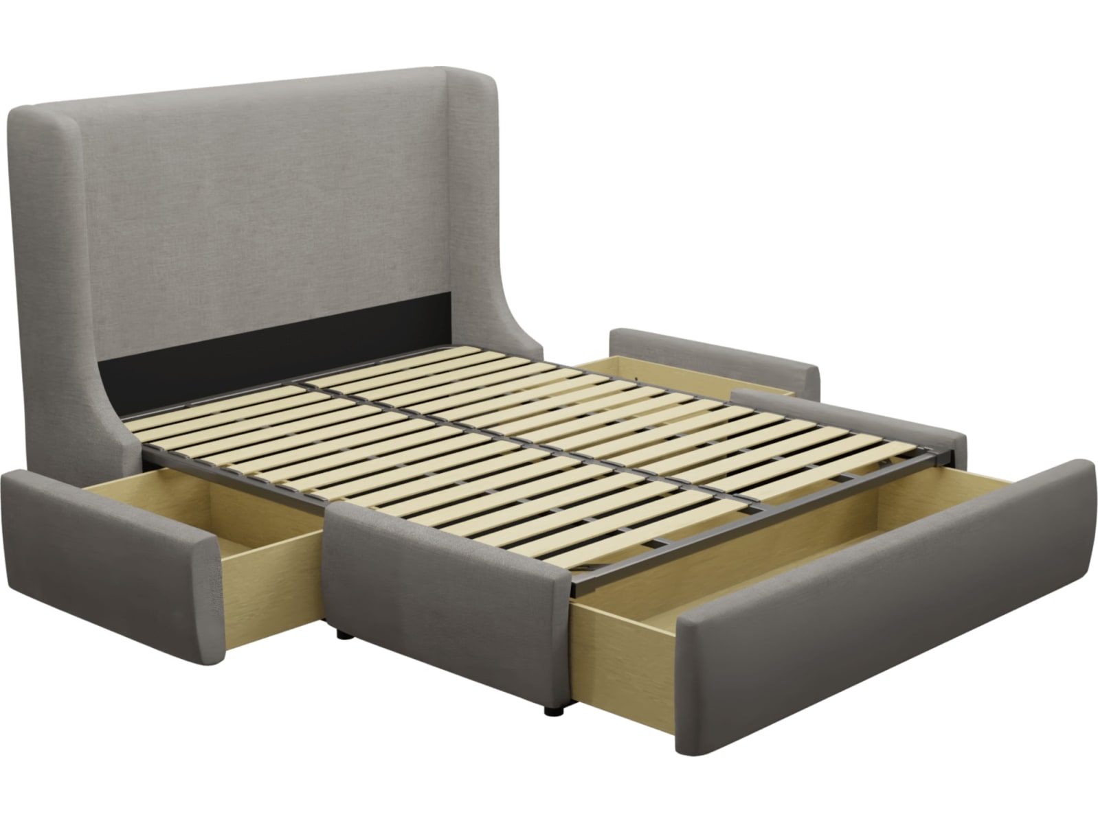 Lucy Drawer Bed Isla Soft Grey color Isla Soft Grey