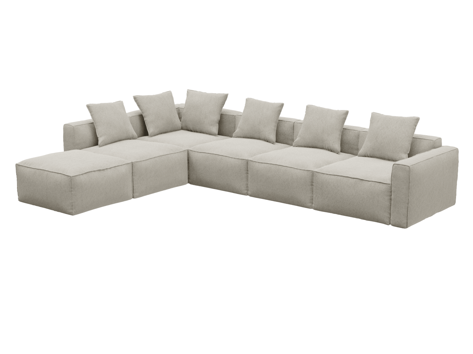 Riley Apt Noa Desert Sofa - 6 Seater LAF Terminal color Noa Desert