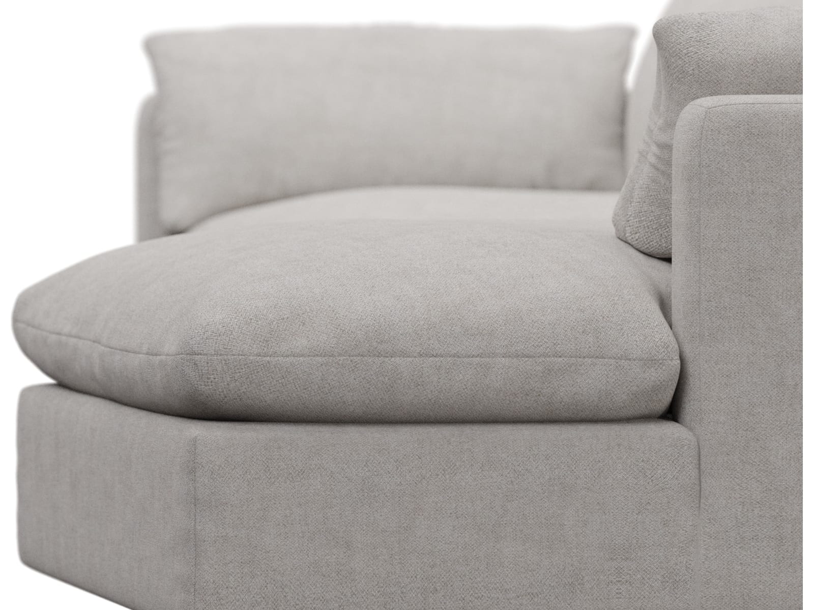 Willow Avon Mineral Chaise Sofa - 3 Seater color Avon Mineral