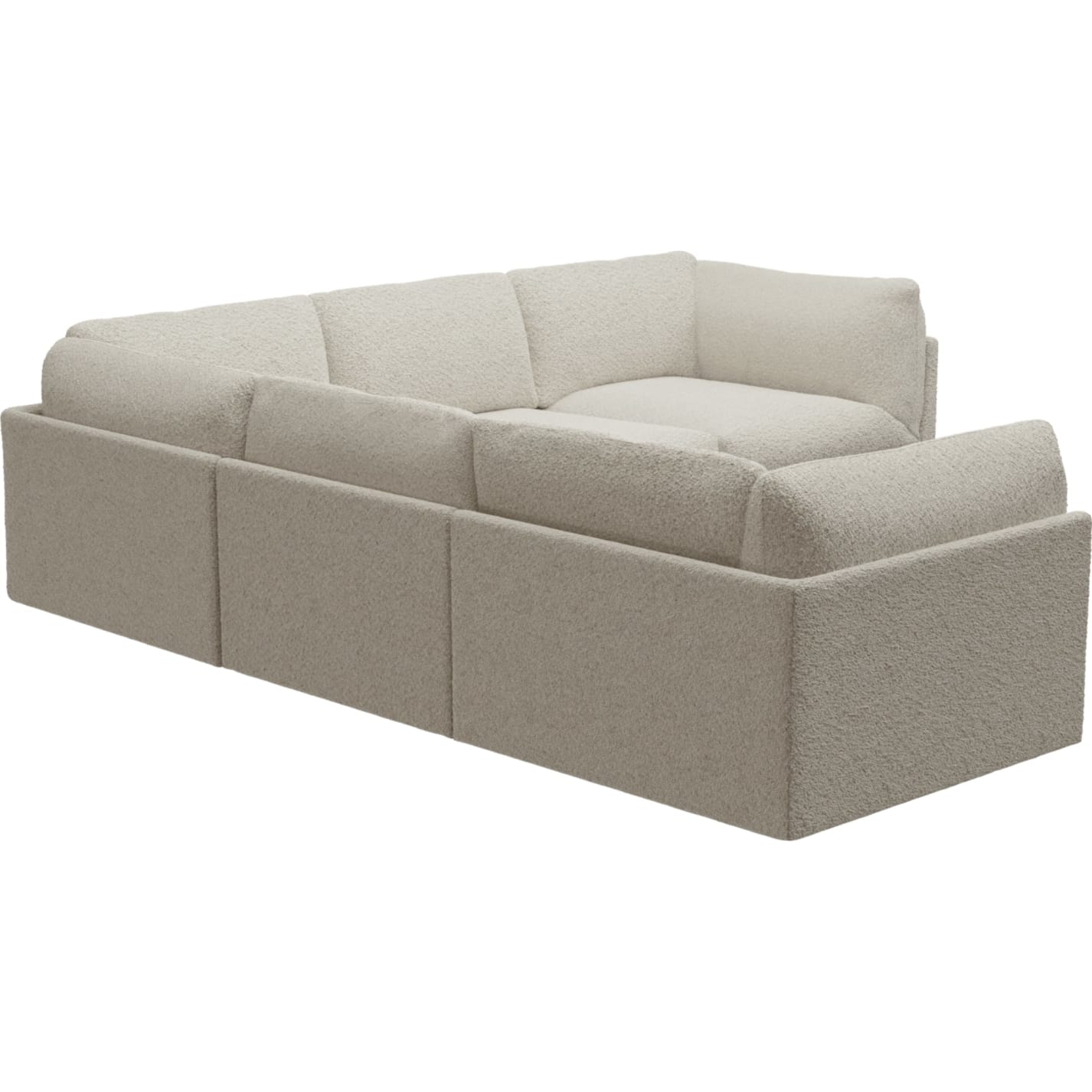 Finley Boucle Ivory Corner Sofa - 5 Seater color Boucle Ivory