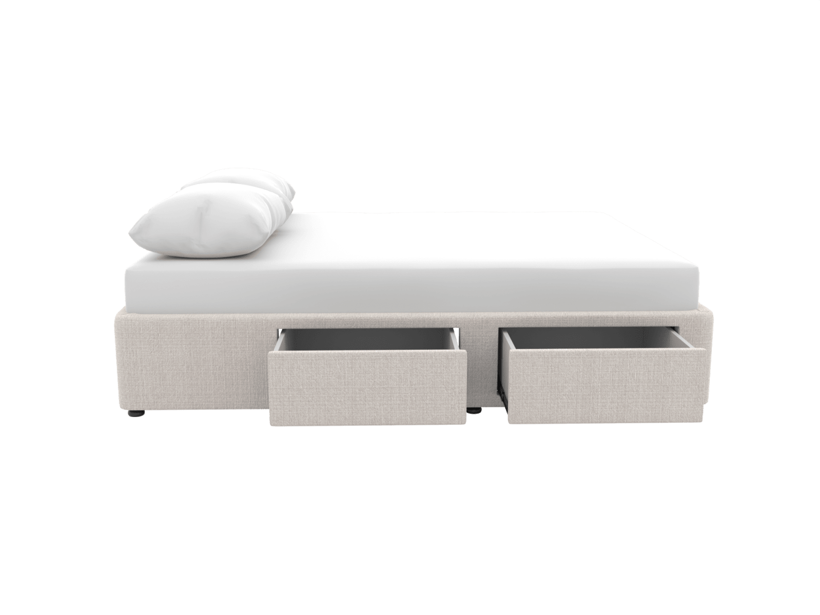 Zenith Storage Drawer Bed Base Toorak Pearl color Toorak Pearl