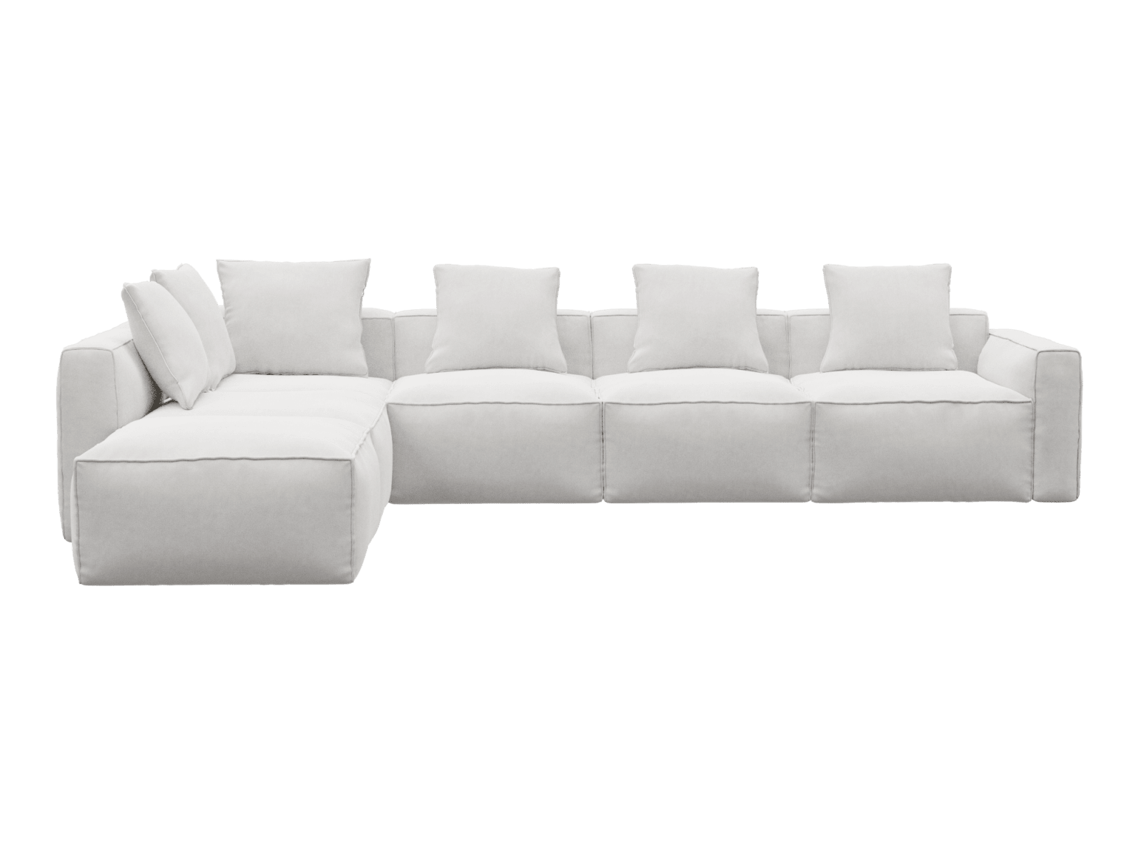 Riley Apt Muse Frost Sofa - 6 Seater LAF Terminal color Muse Frost