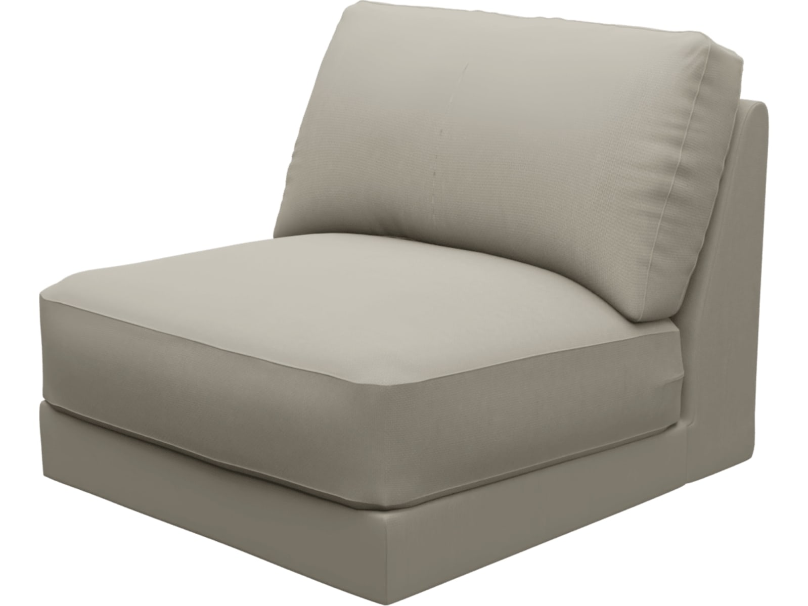 Monica Plaza Natural Armless Sofa Chair Module color Plaza Natural