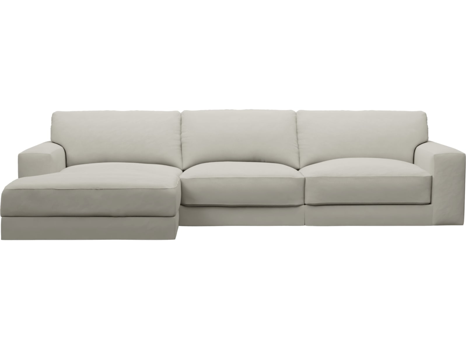 Monica California Ivory Chaise Sofa - 3 Seater color California Ivory