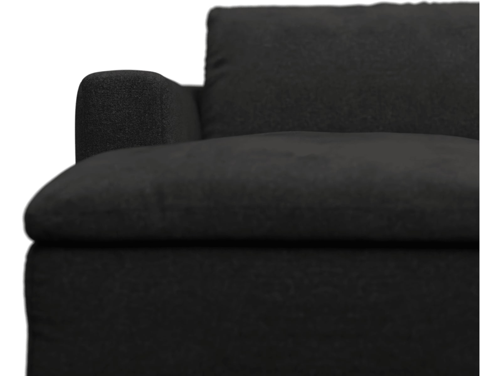 Cloud Deep California Charcoal Modular Sofa - 3 Seater Chaise color California Charcoal