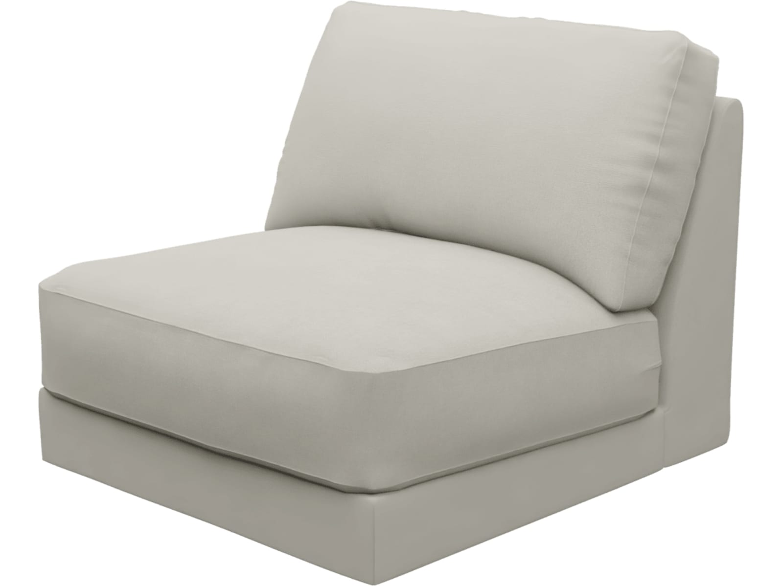 Monica California Ivory Armless Sofa Chair Module color California Ivory