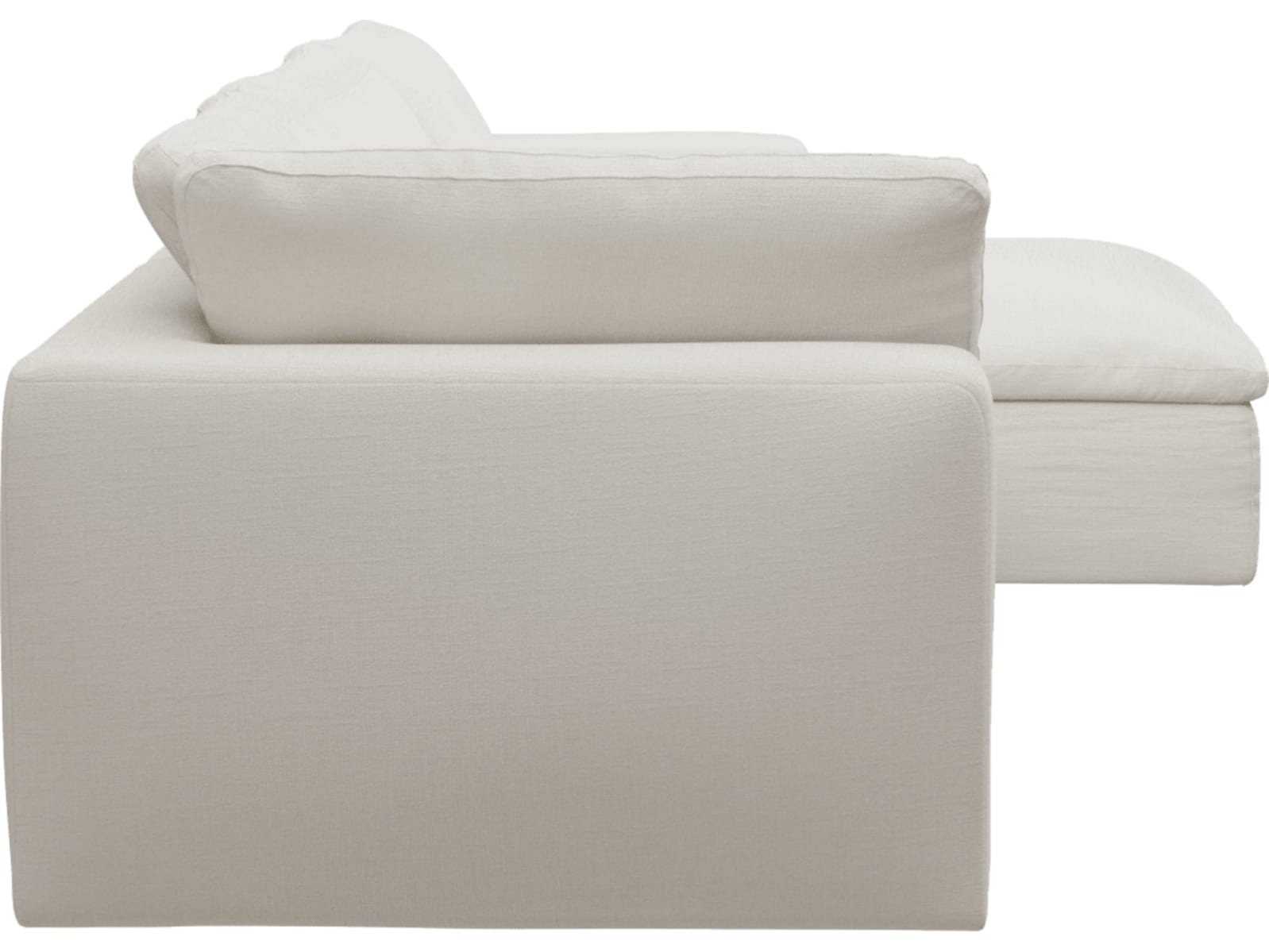 Cloud Deep Tribute Ice Modular Sofa - 3 Seater Chaise color Tribute Ice