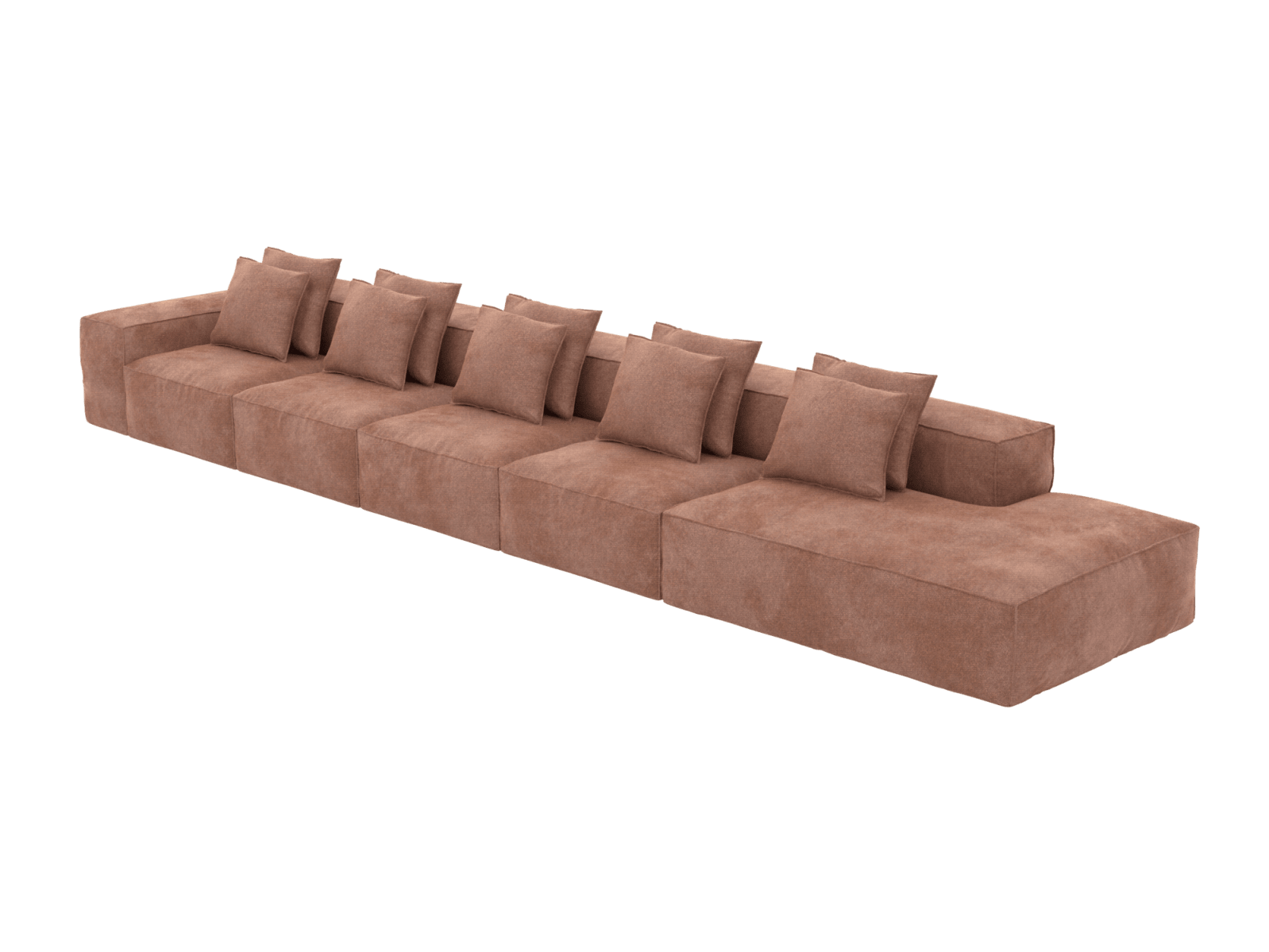 Riley Muse Dusk Modular Sofa - 1x Arm, 4x Armless, 1x Right Terminal color Muse Dusk