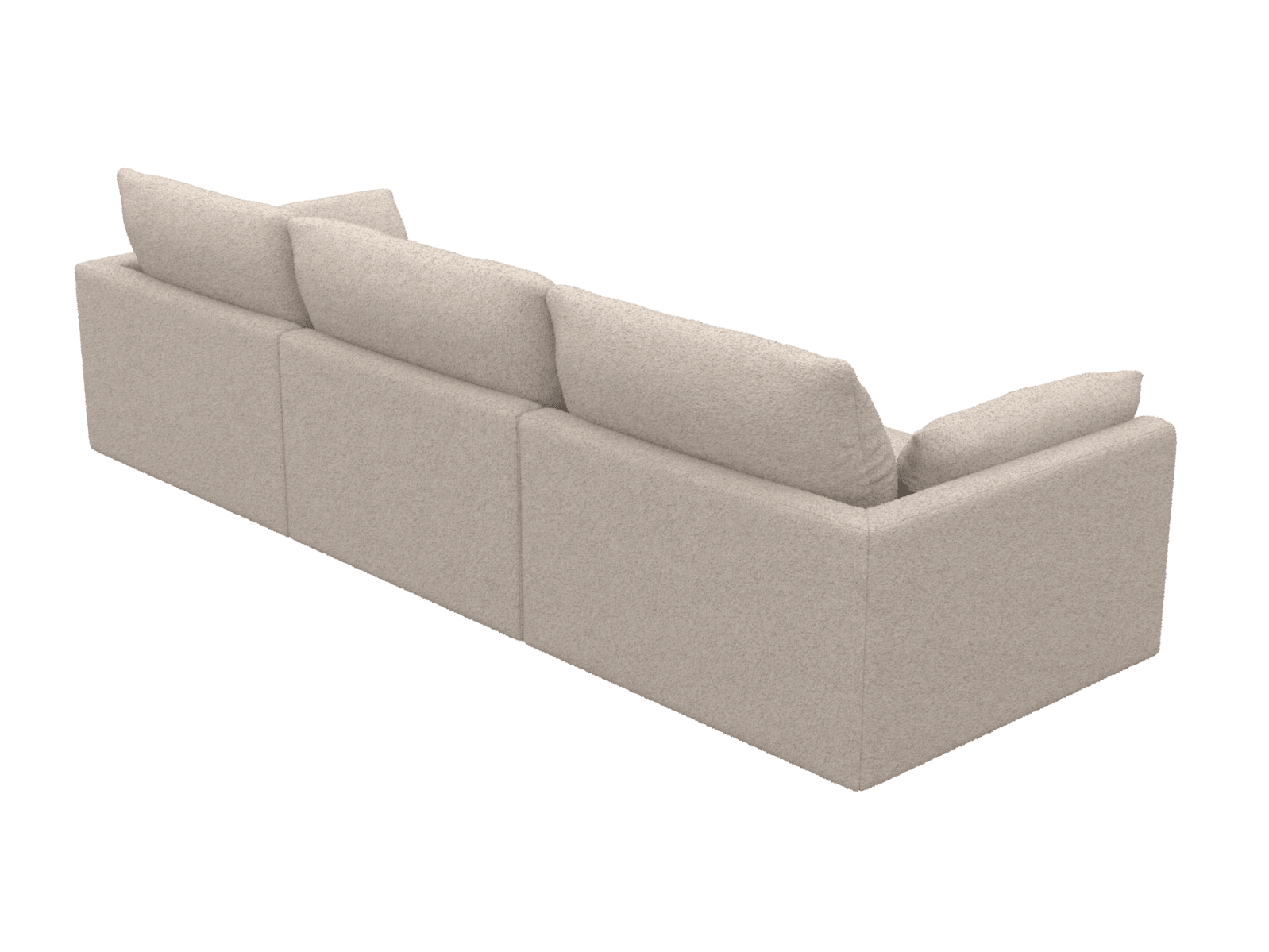Willow Boucle Pumice Modular Sofa - 3 Seater color Boucle Pumice