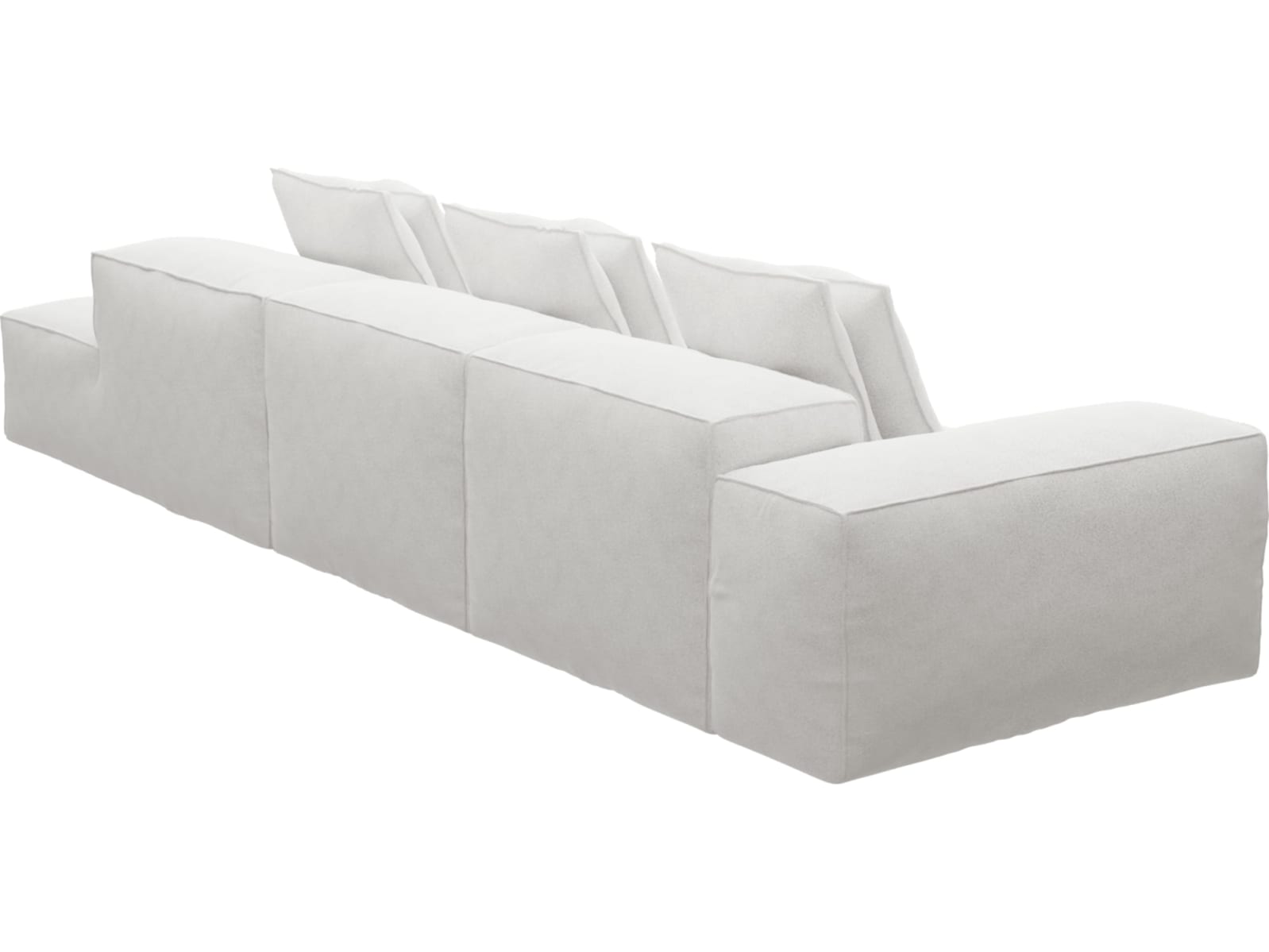 Riley Noa Fog Modular Sofa - 1x Arm, 2x Armless, 1x Right Terminal color Noa Fog