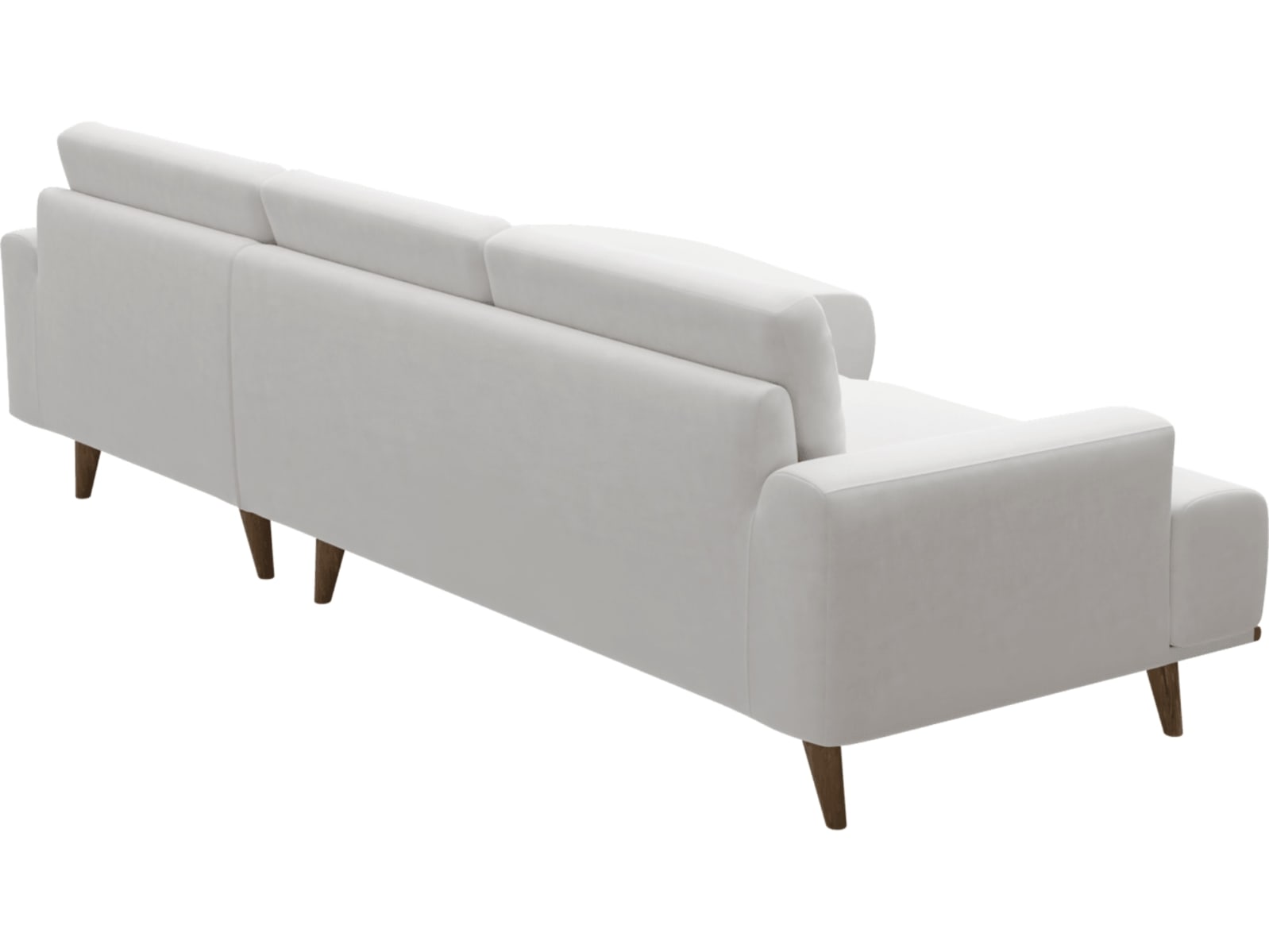 Dane Muse Frost Chaise Sofa - 3 Seater color Muse Frost