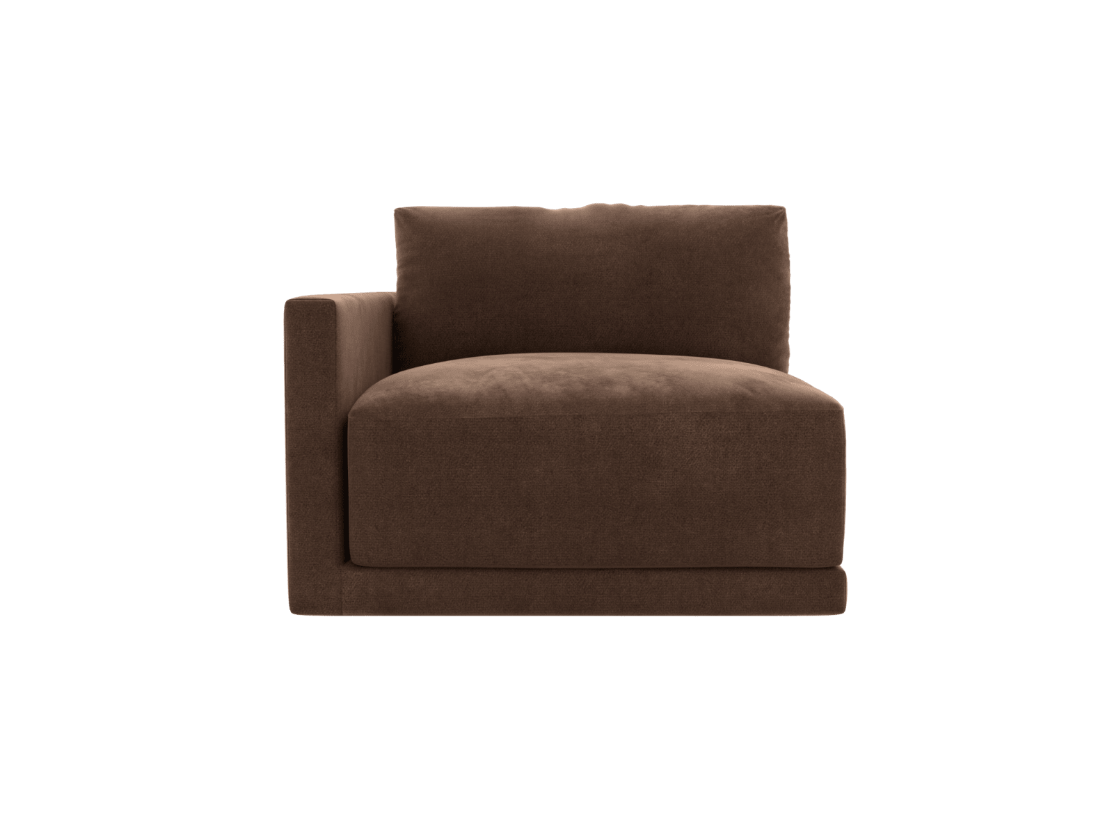 Haven Muse Chocolate Left Arm Facing Sofa Module color Muse Chocolate
