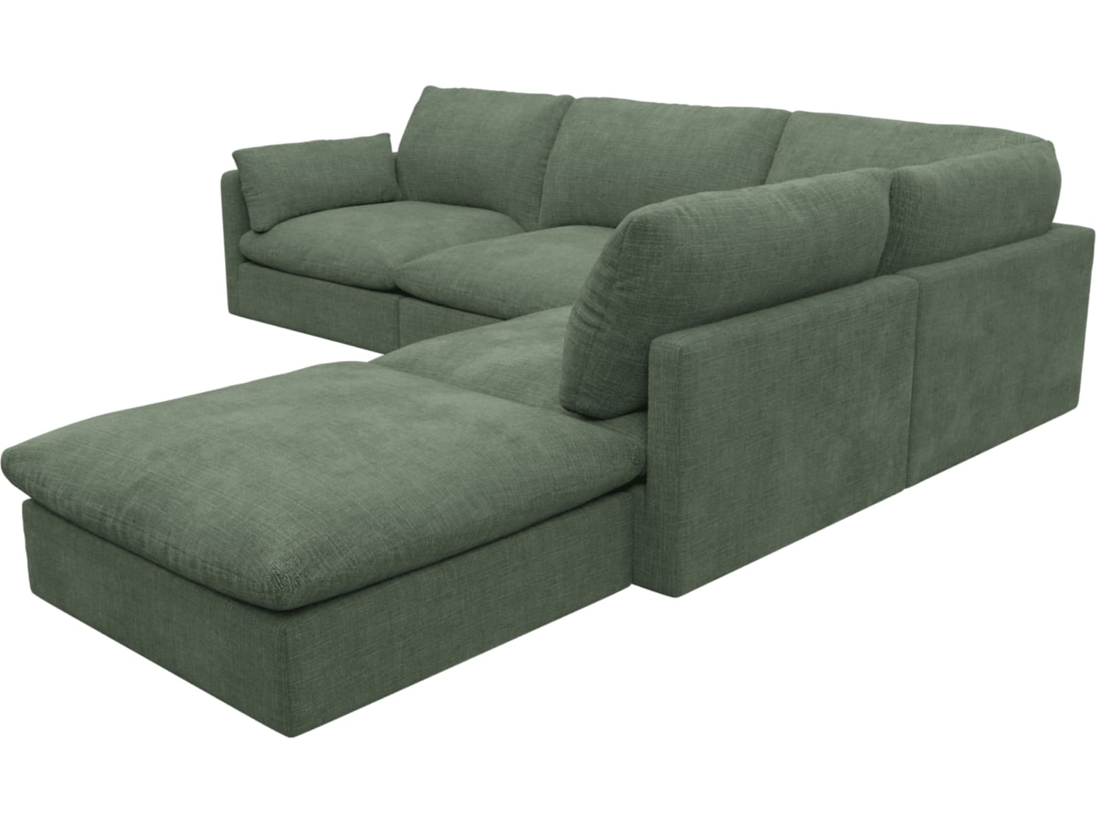Willow Tribute Dark Jade Modular Sofa - 5 Seater RAF Terminal color Tribute Dark Jade