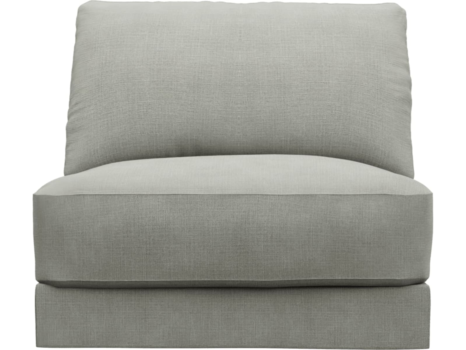 Monica Toorak Pebble Armless Sofa Chair Module color Toorak Pebble