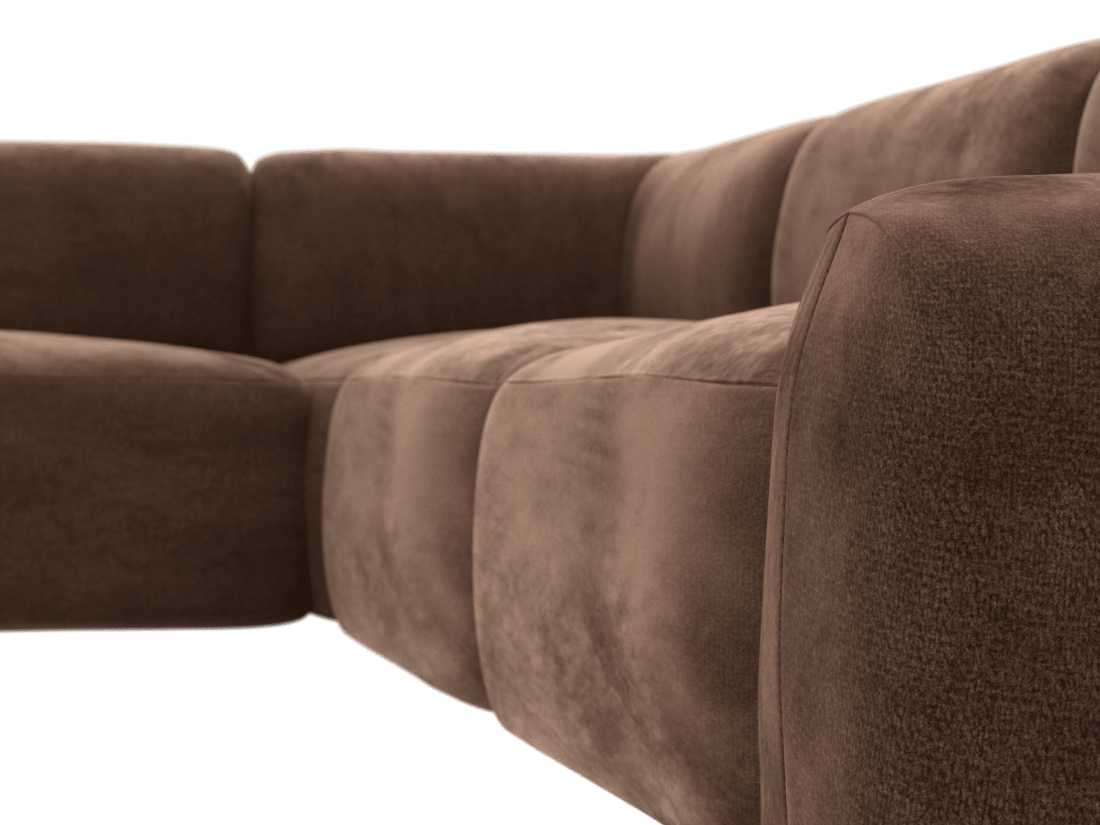 Beckett Muse Chocolate Modular Sofa - 6 Seater color Muse Chocolate