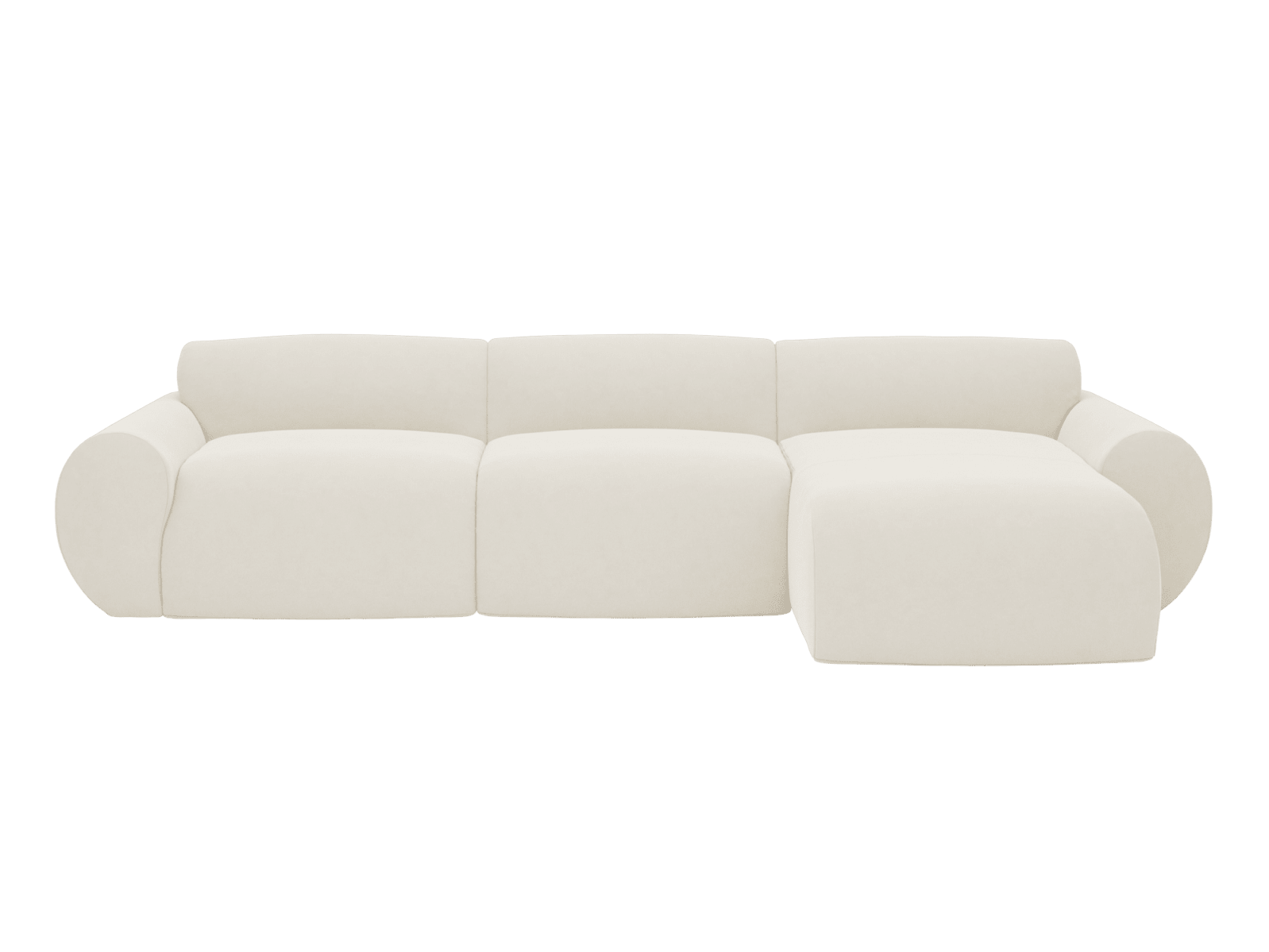 Malmo Muse Flax Chaise Sofa - 3 Seater color Muse Flax
