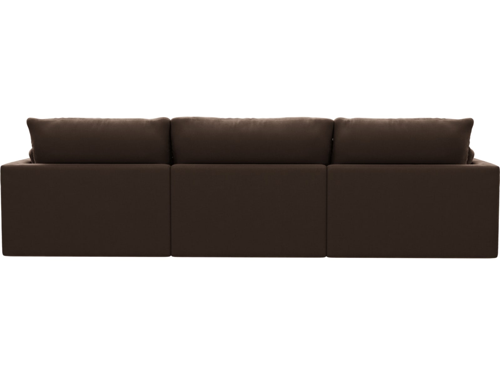 Willow Muse Chocolate Chaise Sofa - 3 Seater color Muse Chocolate