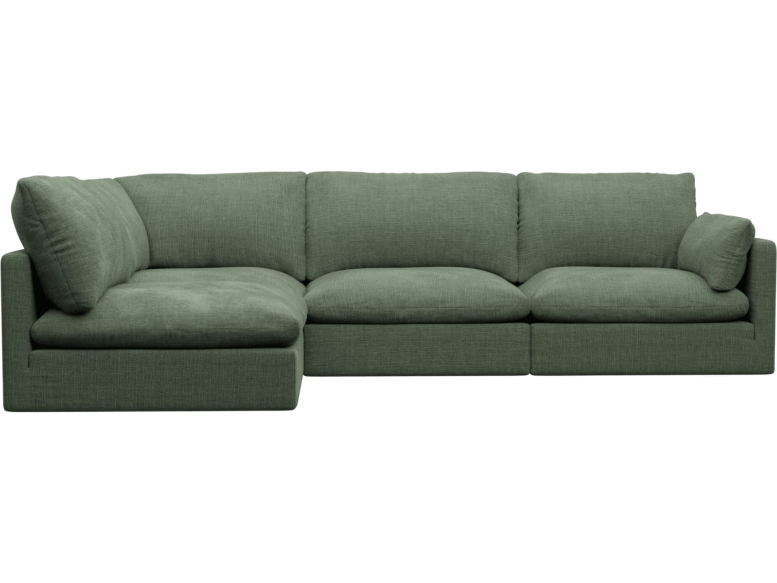 Willow Tribute Dark Jade Corner Sofa - 4 Seater LAF Terminal color Tribute Dark Jade
