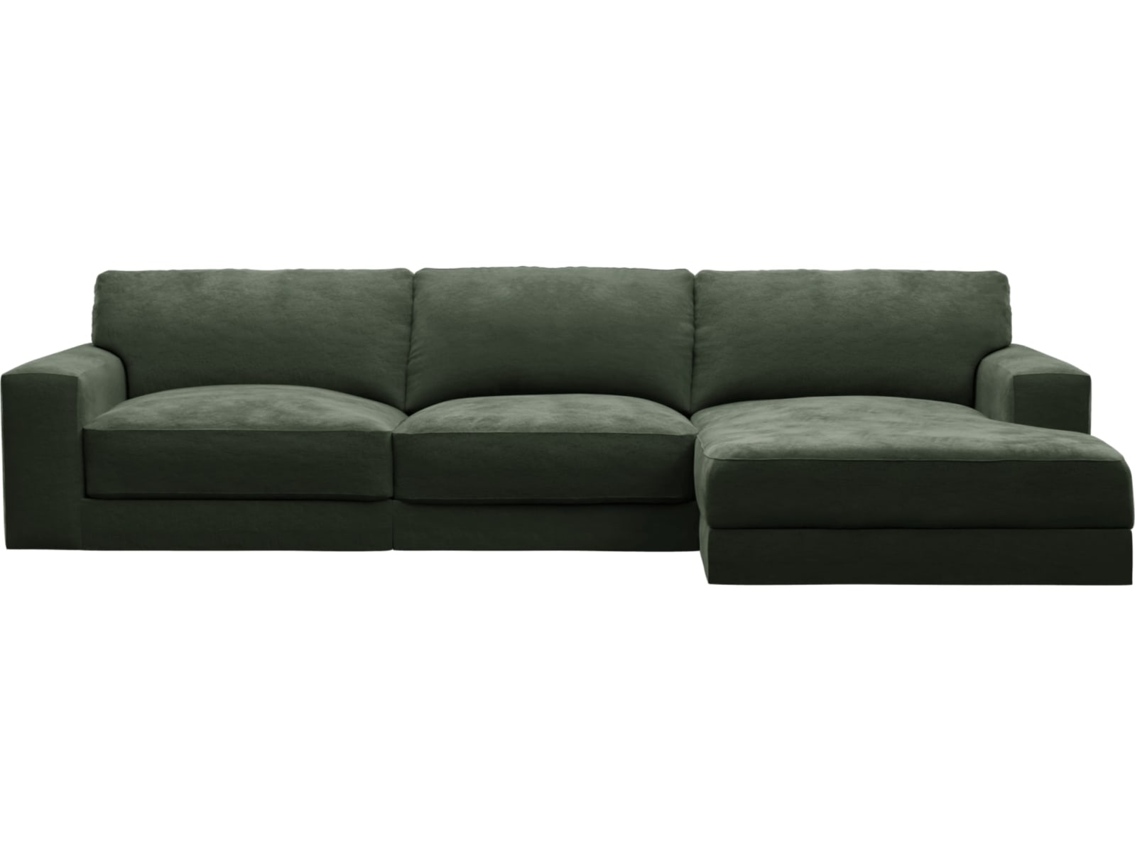 Monica Muse Forest Chaise Sofa - 3 Seater color Muse Forest