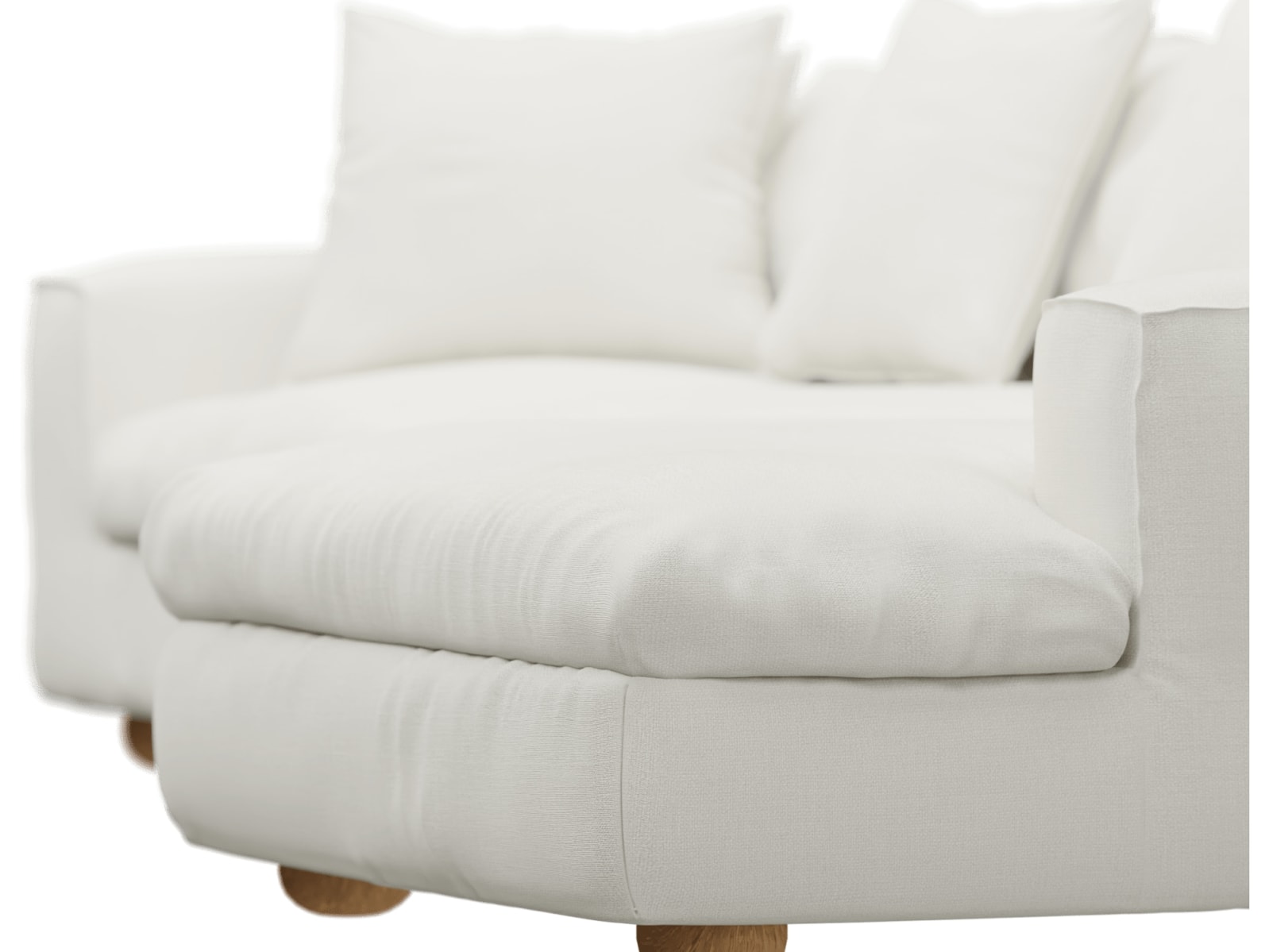 Tully Tribute Shell Chaise Sofa - 3 Seater color Tribute Shell