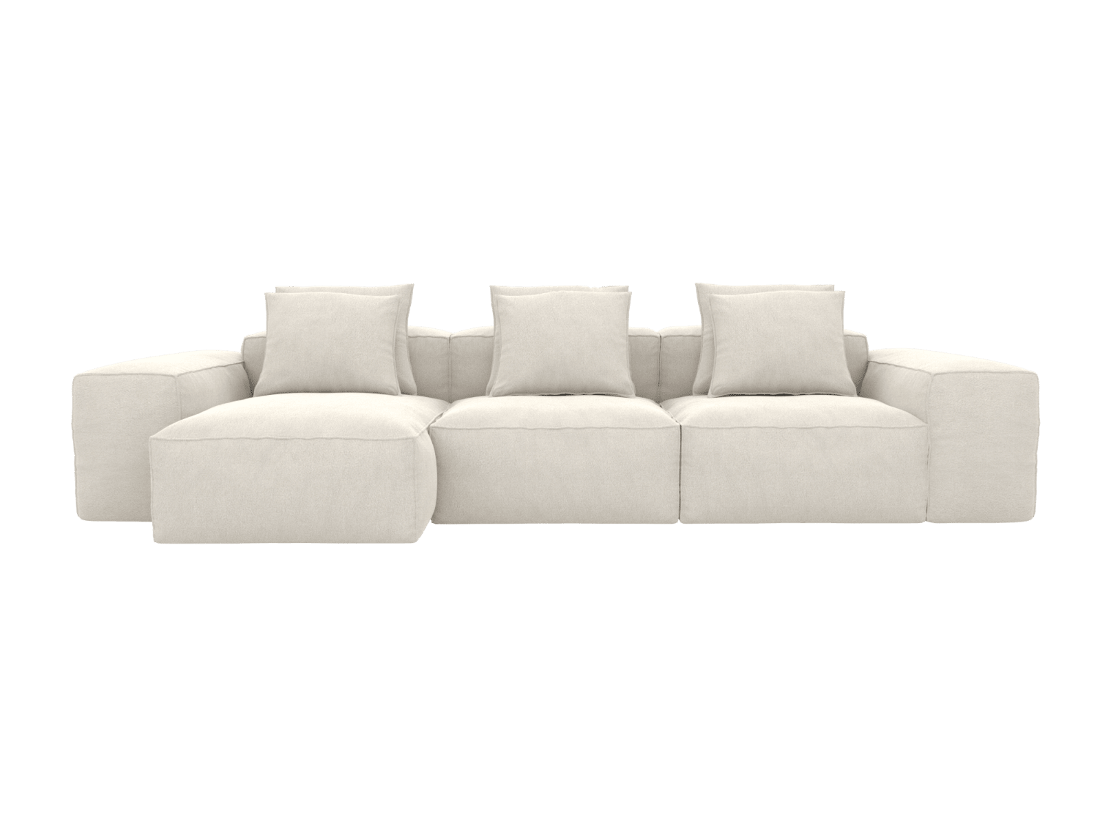 Riley California Ivory 3 Seater Modular Chaise Sofa color California Ivory