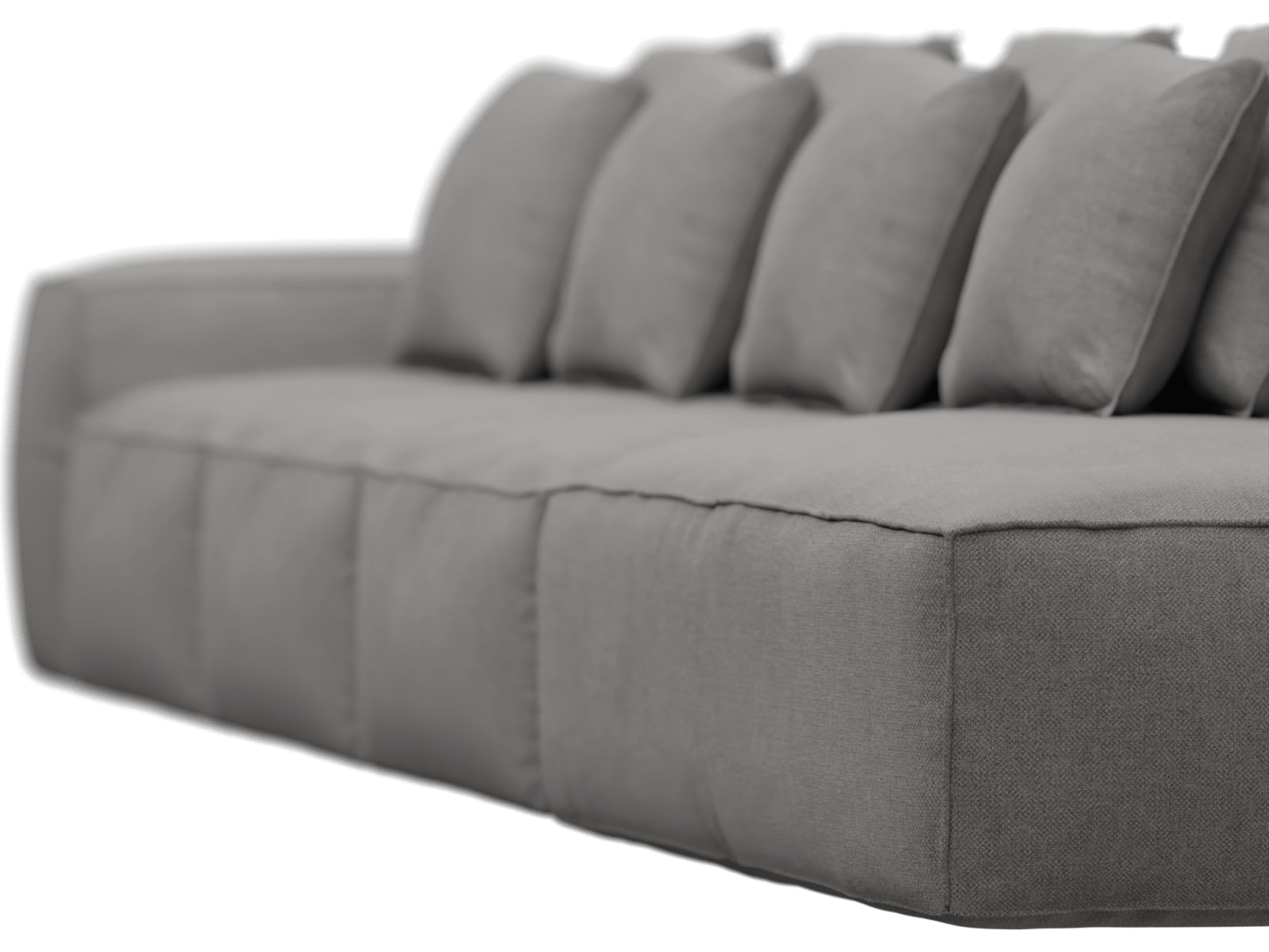 Riley California Slate Modular Sofa - 1x Arm, 3x Armless, 1x Right Terminal color California Slate