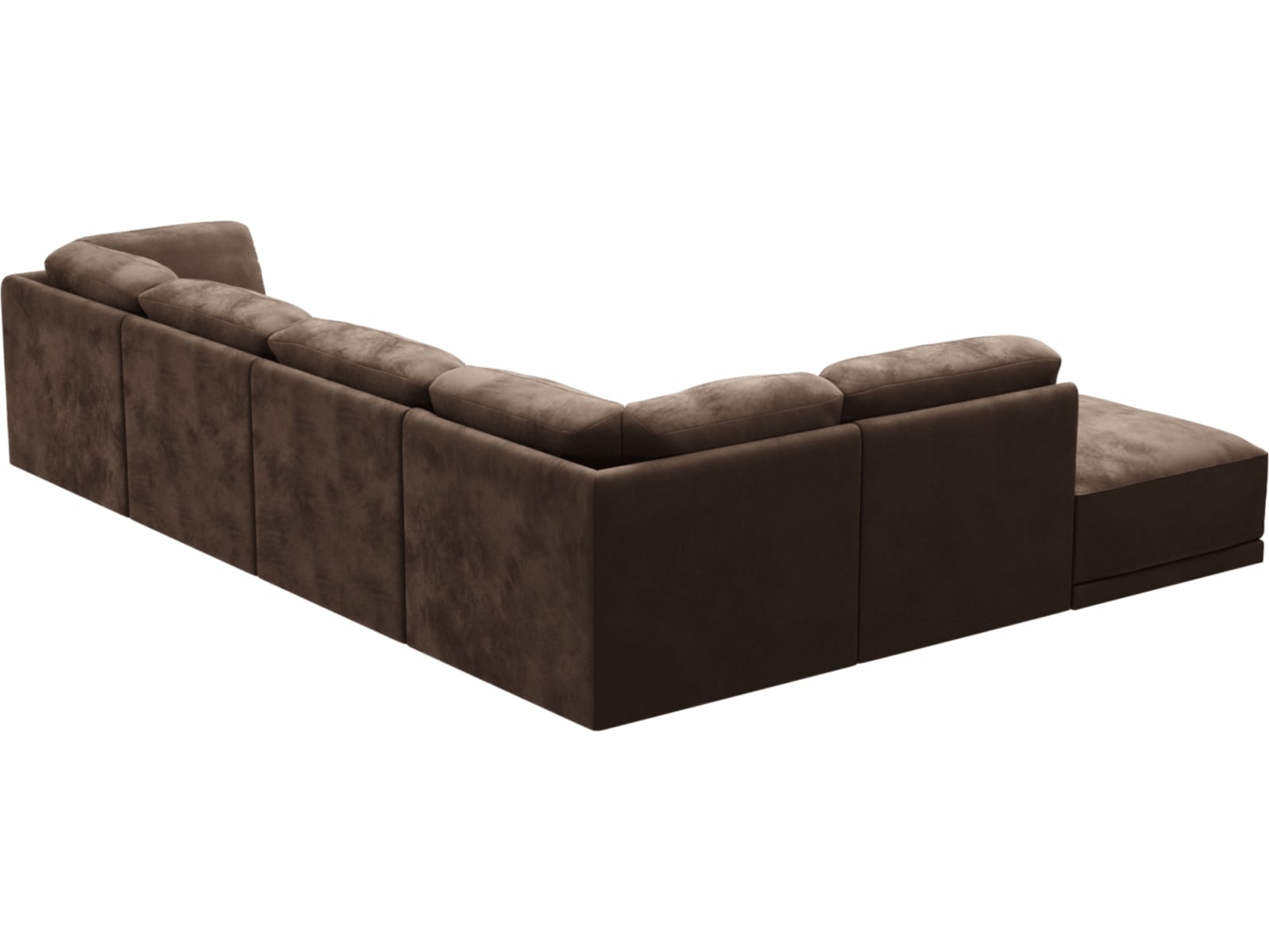 Emily Modular Sofa Muse Chocolate - 6 Piece color Muse Chocolate