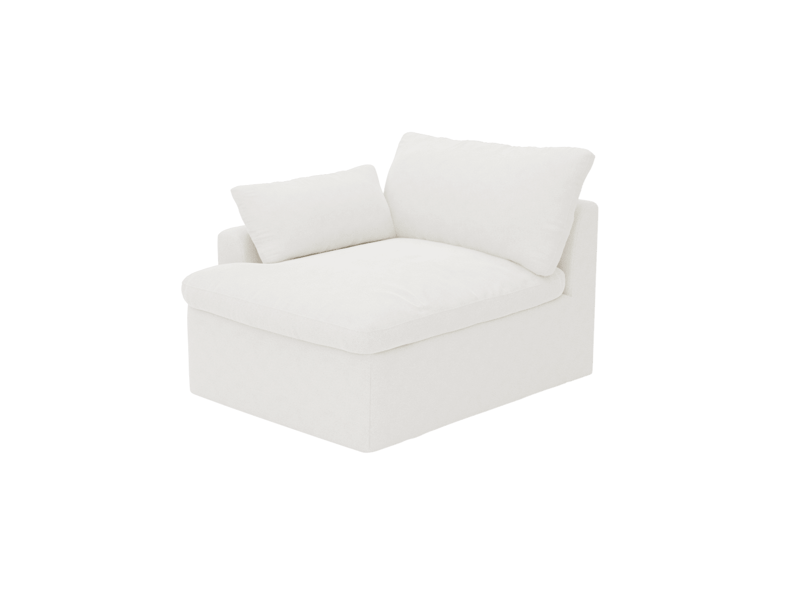 Retreat Noa Fog 1 Seat Left Arm Facing Sofa Module color Noa Fog
