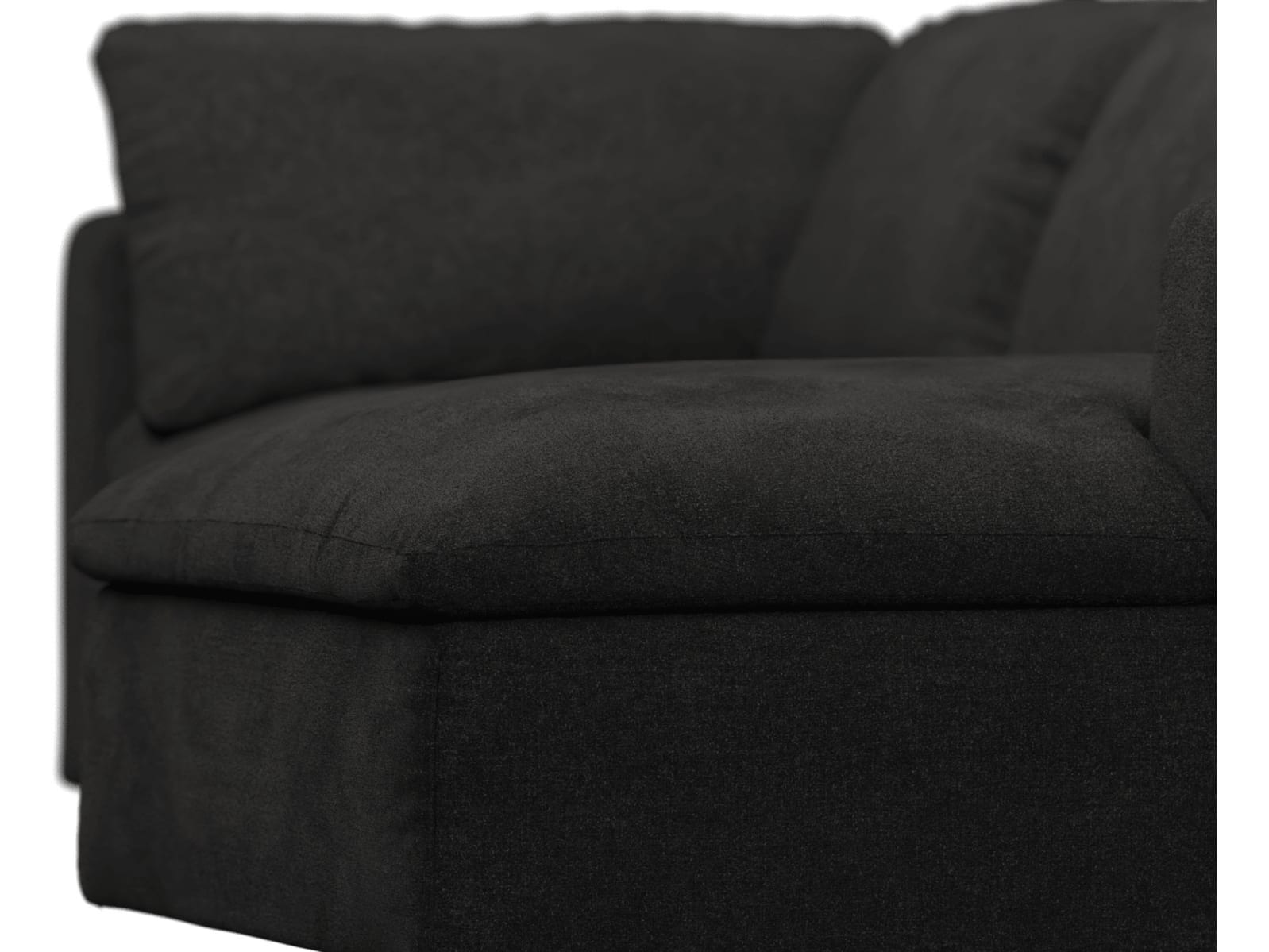 Cloud Deep California Charcoal Modular Sofa - 3 Seater Chaise color California Charcoal