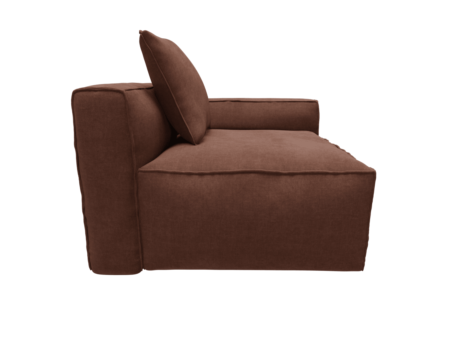 Riley Apt Muse Rust Right Arm Facing Chair Module color Muse Rust