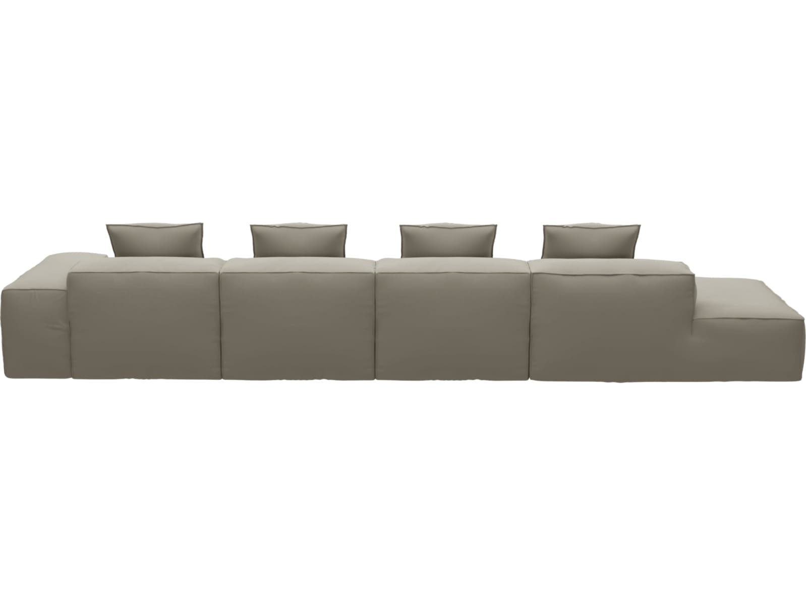 Riley Plaza Natural Modular Sofa - 1x Arm, 3x Armless, 1x Left Terminal color Plaza Natural