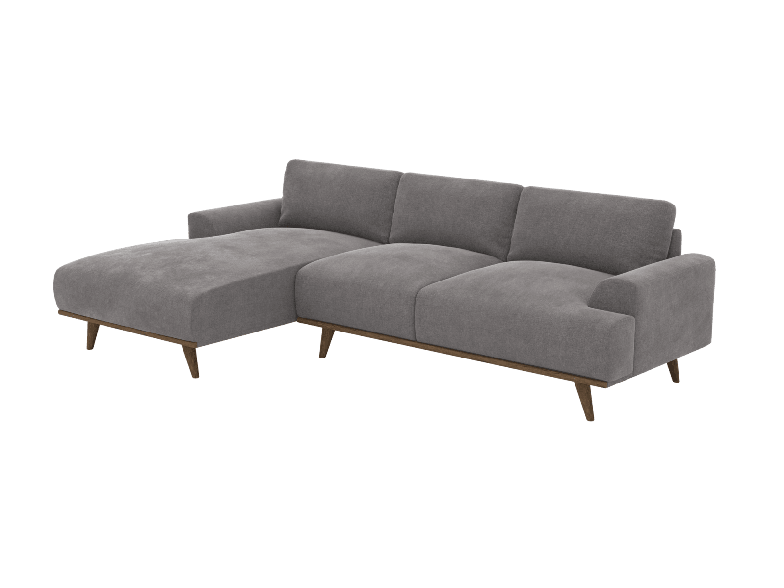 Dane Tribute Storm Chaise Sofa - 3 Seater color Tribute Storm