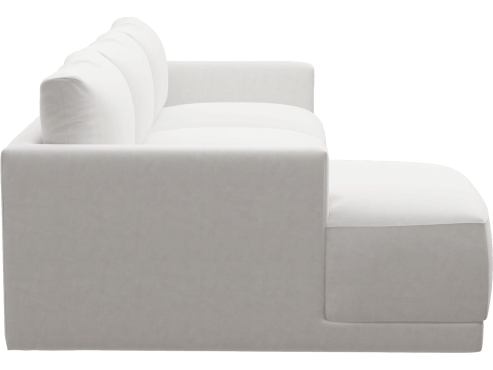Haven Apt Muse Frost Chaise Sofa color Muse Frost