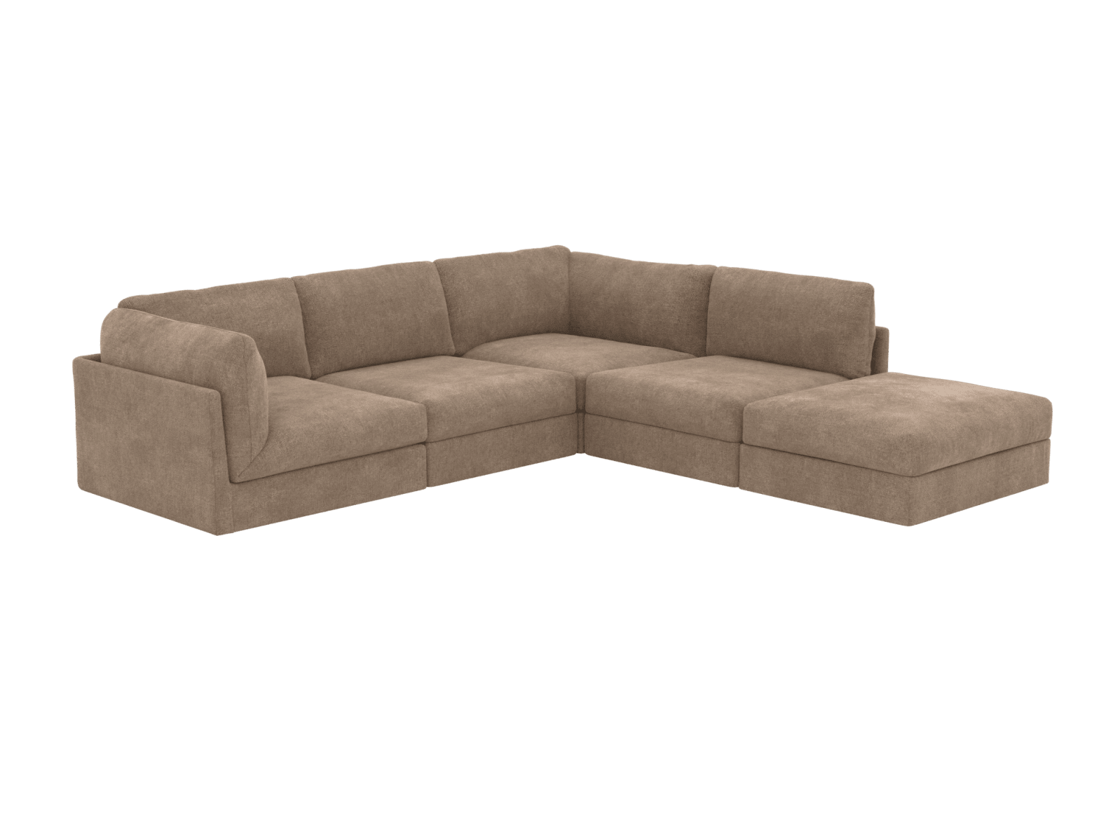 Finley Tribute Walnut Modular Sofa - 5 Seater RAF Terminal color Tribute Walnut