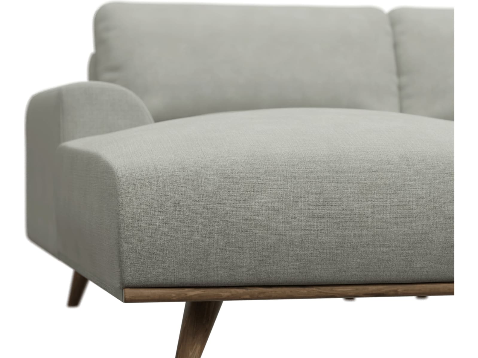 Dane Toorak Pebble Chaise Sofa - 3 Seater color Toorak Pebble